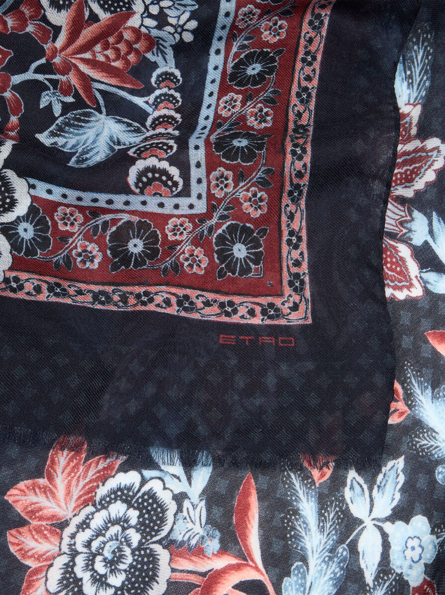 WOOL AND CASHMERE JACQUARD SCARF - 3
