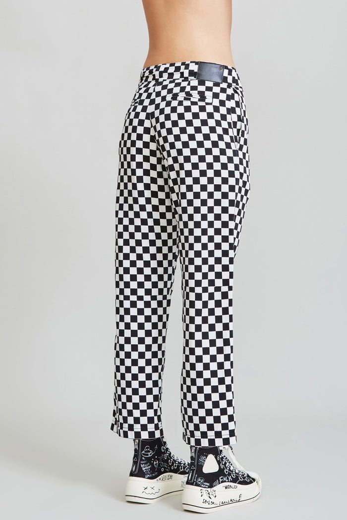 Slouch Pant - Black and White Checker | R13 Denim Official Site - 5