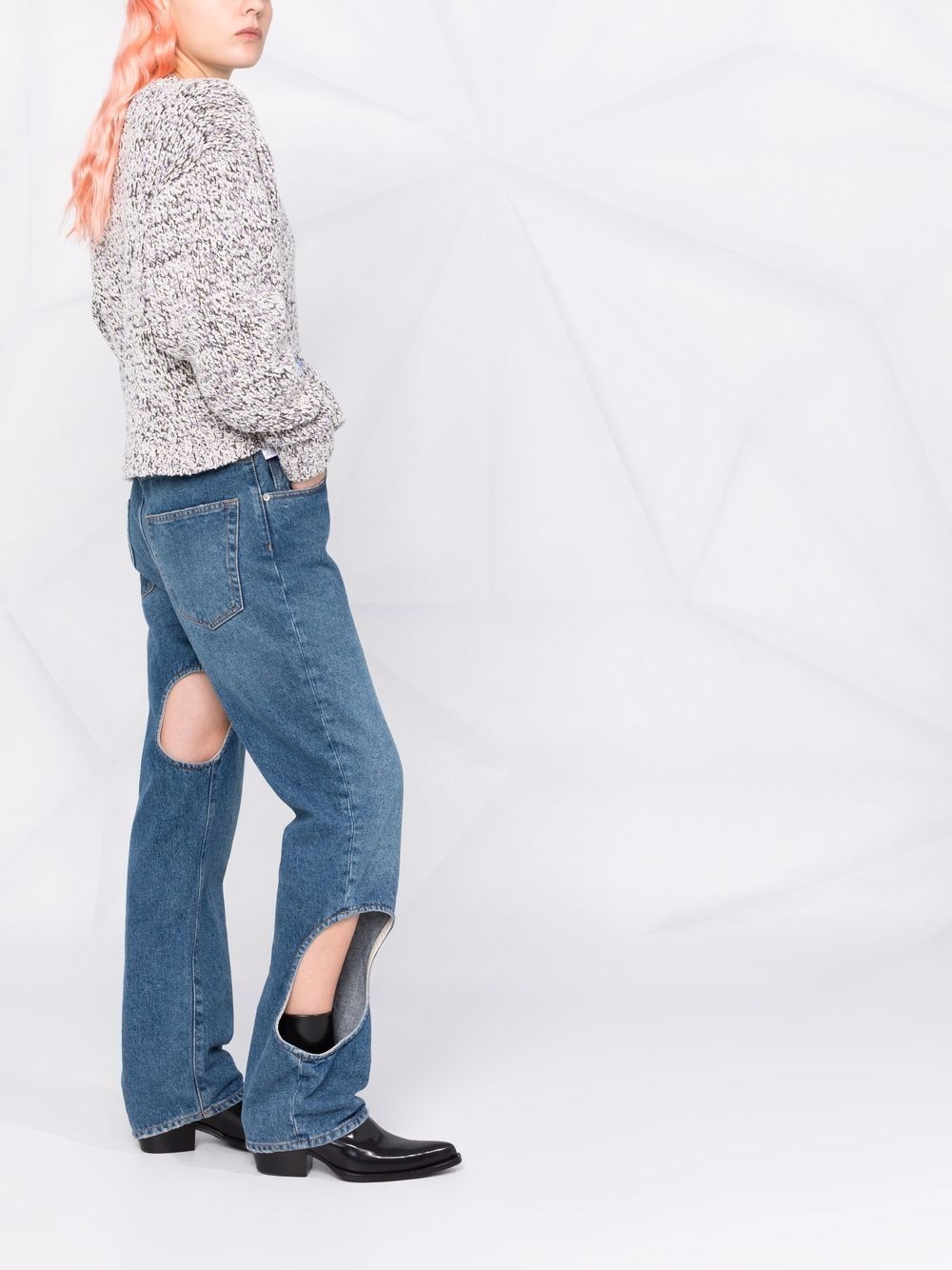 chunky knit V-neck cardigan - 6