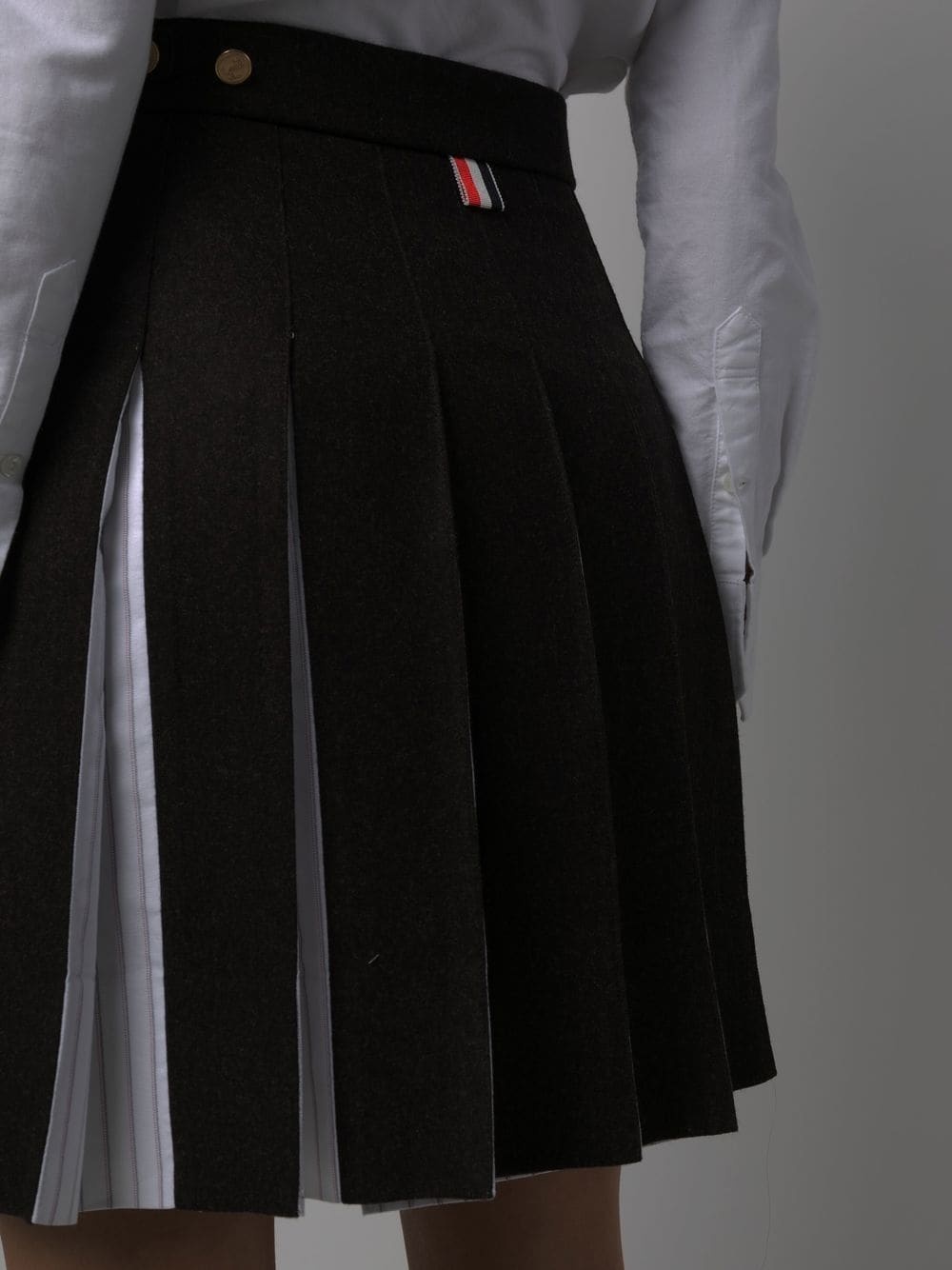 wool-blend pleated skirt - 5