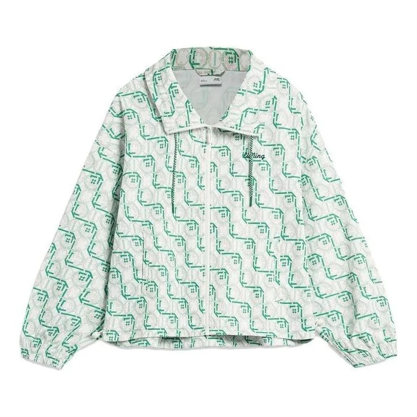 (WMNS) Li-Ning 중국 문화 꽃 스포츠 Windbreaker '멀티 컬러' AFDT376-3 - 1