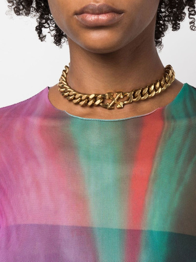 Off-White Arrows curb chain necklace outlook