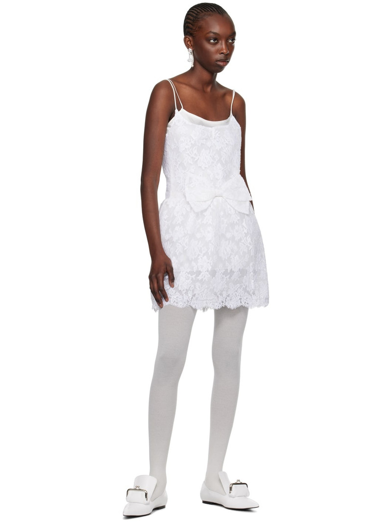 SHUSHU/TONG White Bowtie Minidress outlook