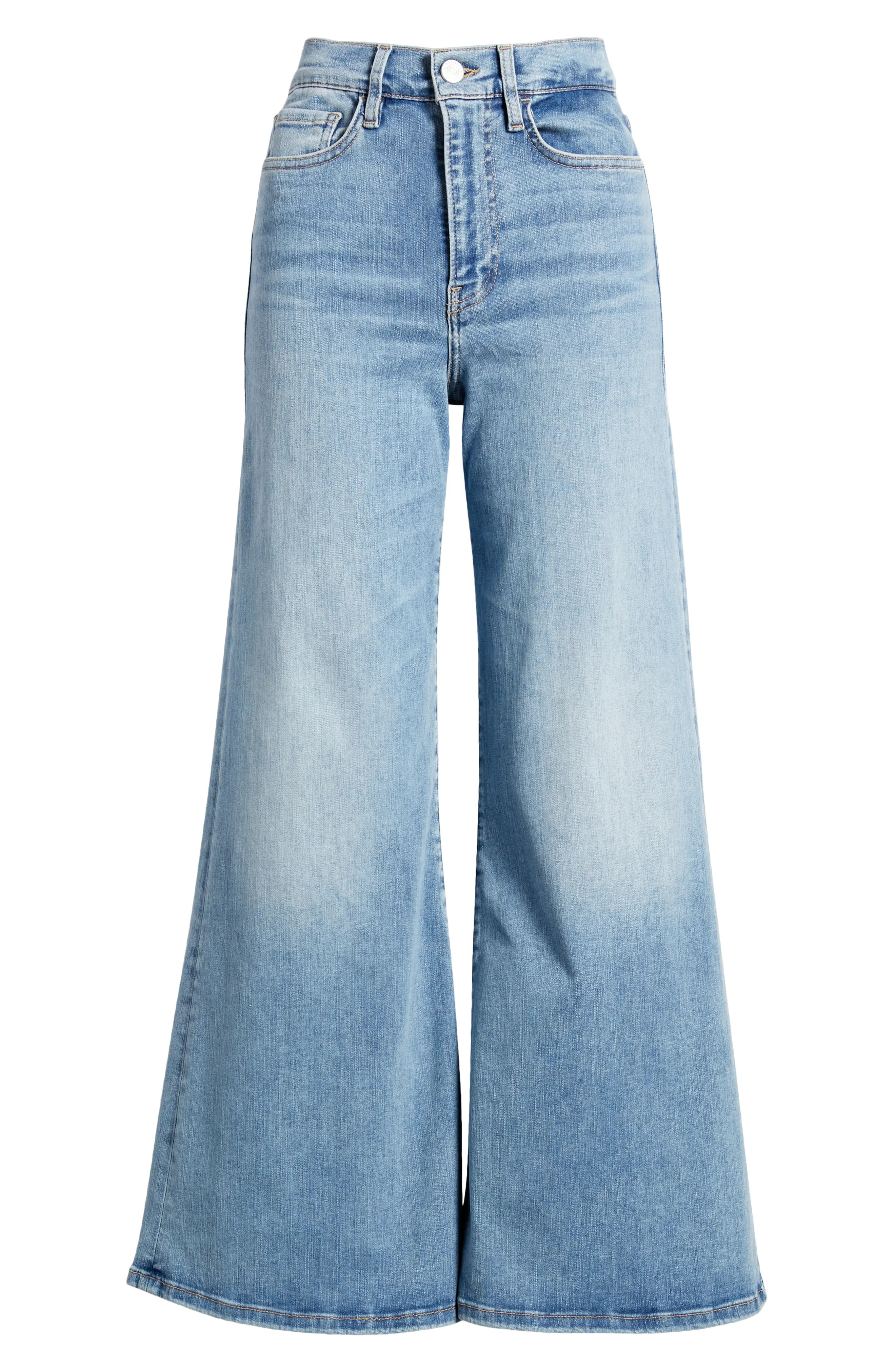 Le Palazzo Crop Wide Leg Jeans - 5