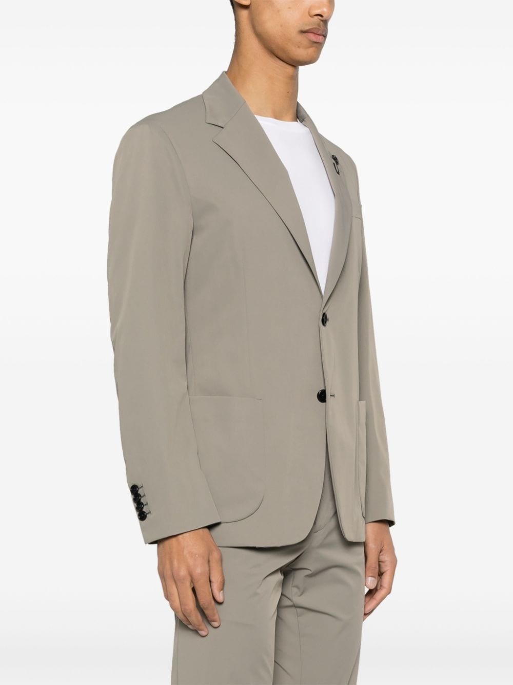 taffeta single-breasted blazer - 3