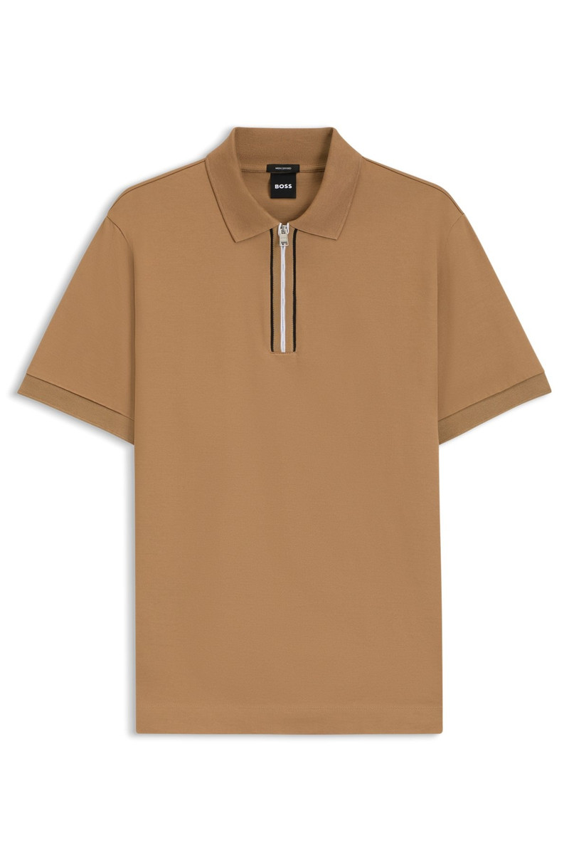 MERCERIZED COTTON POLO SHIRT 와 CONTRAST ZIP - 1