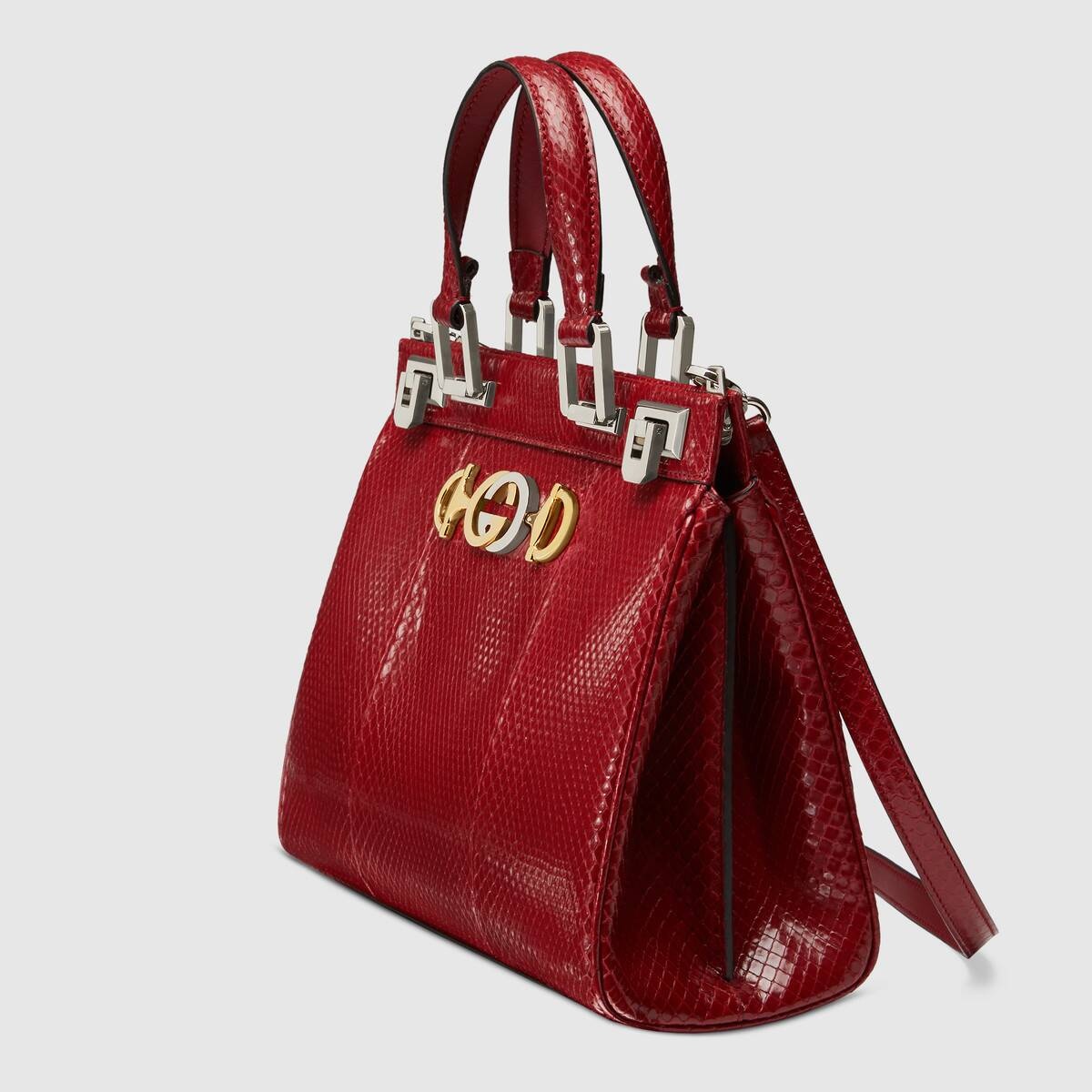 Gucci Zumi snakeskin small top handle bag - 2