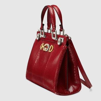 GUCCI Gucci Zumi snakeskin small top handle bag outlook