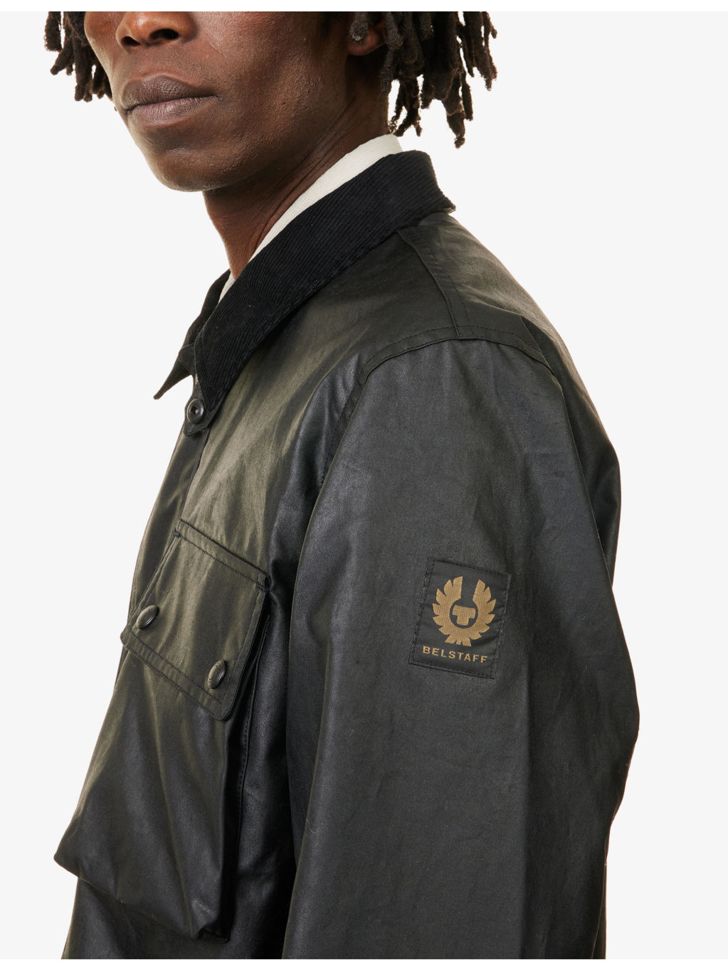 Incline Corduroy-Collar Waxed-Cotton Jacket - 5
