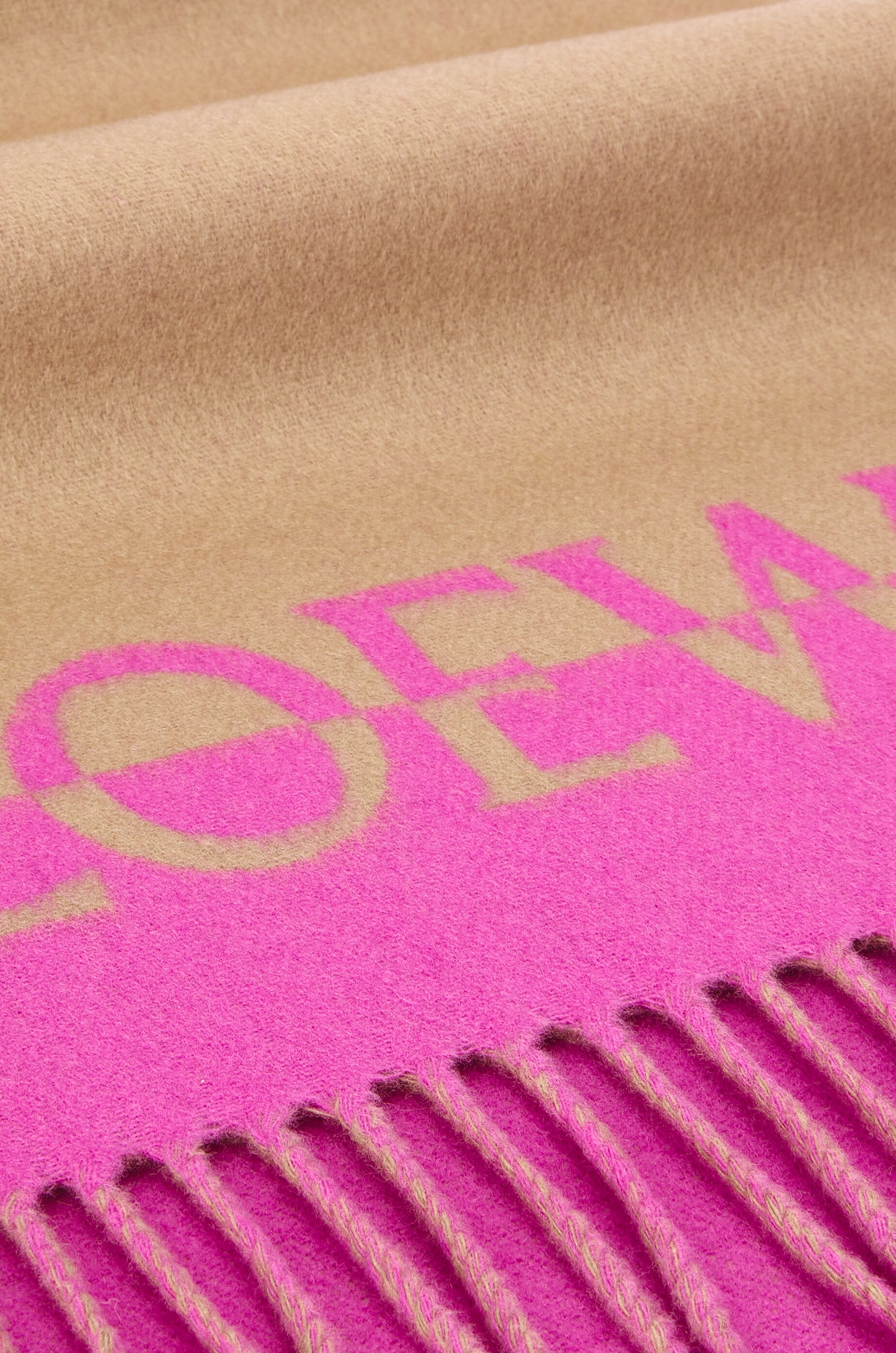 Bicolour LOEWE scarf in wool and cashmere - 5