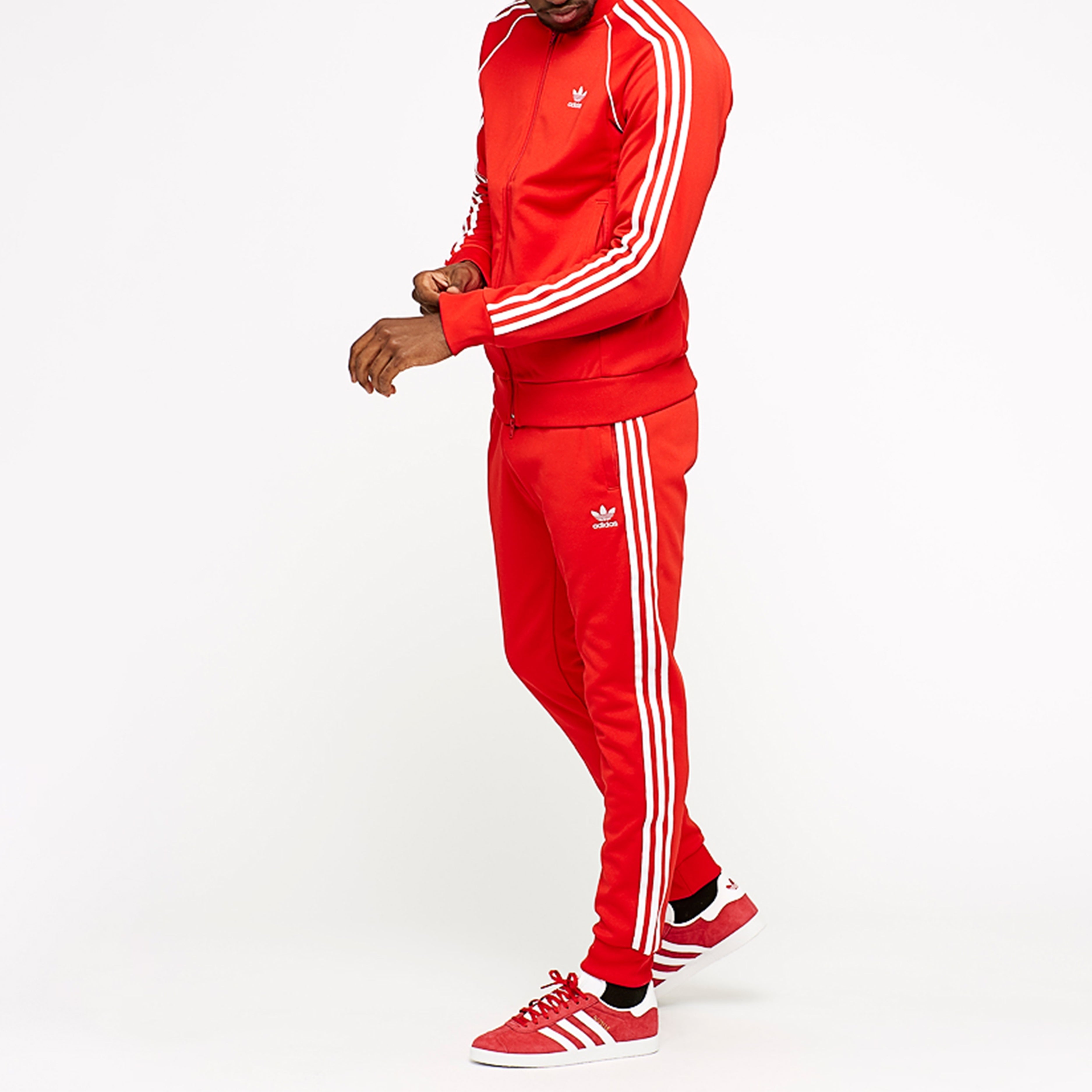 adidas originals Zipper Sports Jacket Red CW1257 - 3