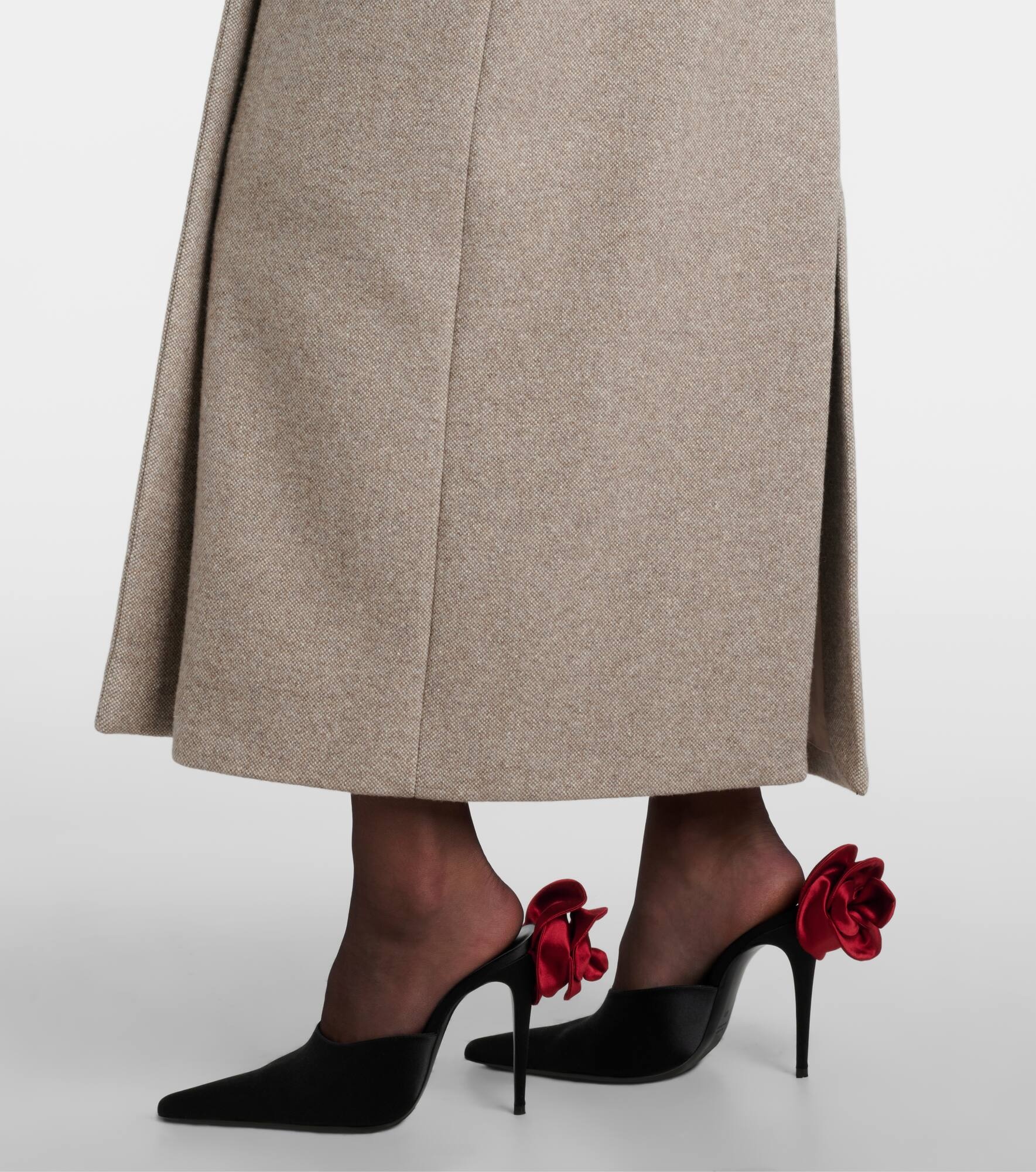 Double-breasted wool-blend coat - 5
