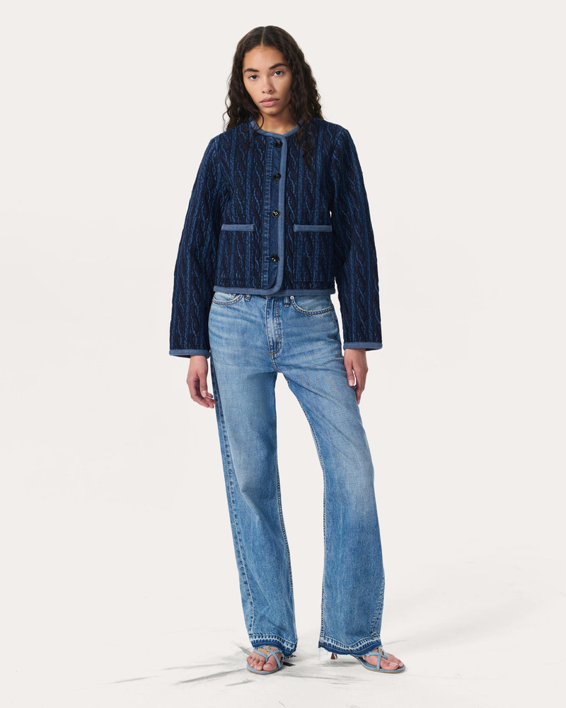 rag & bone Carter Denim Liner
Lightweight Rigid in Embroidered Blue outlook
