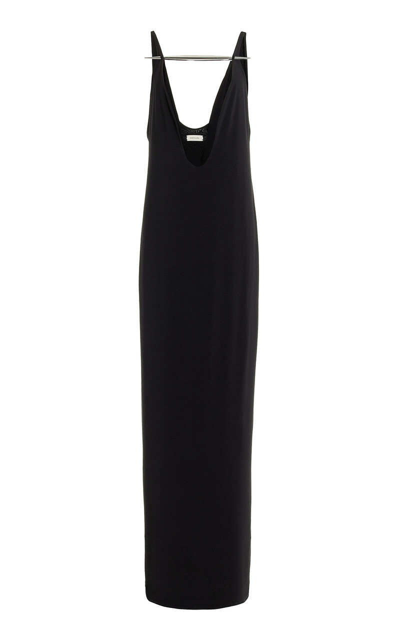 Dagger Plunging Maxi Dress black - 1