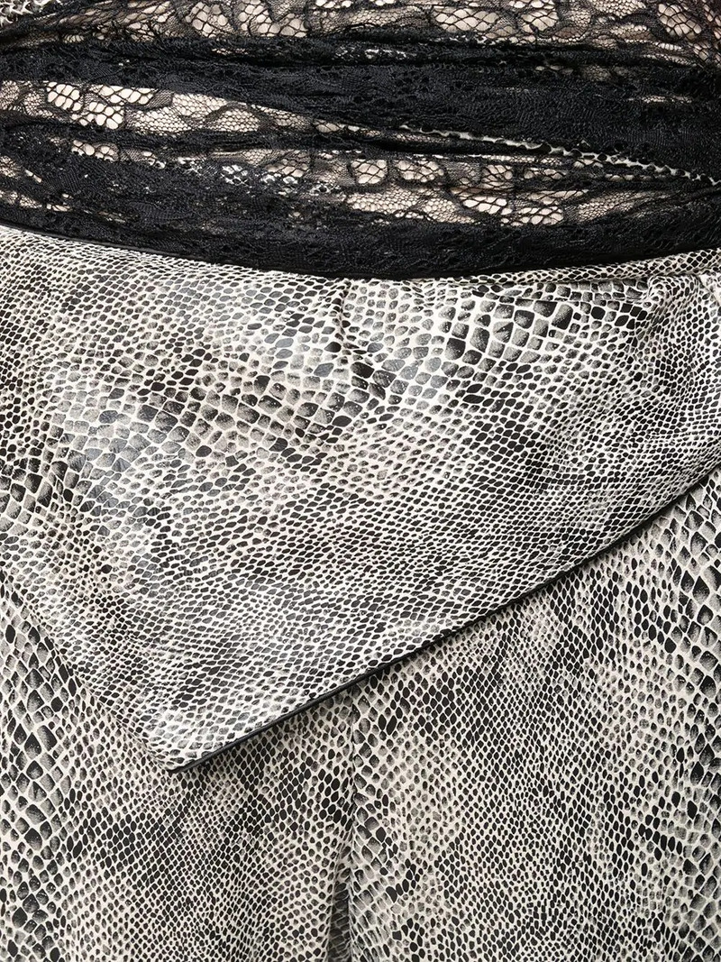 high-waisted python-effect trousers 5