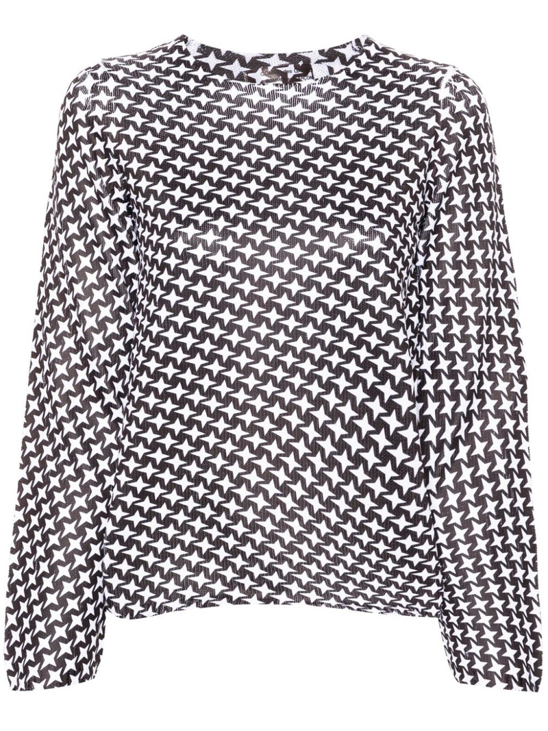 star-print knitted T-shirt 1