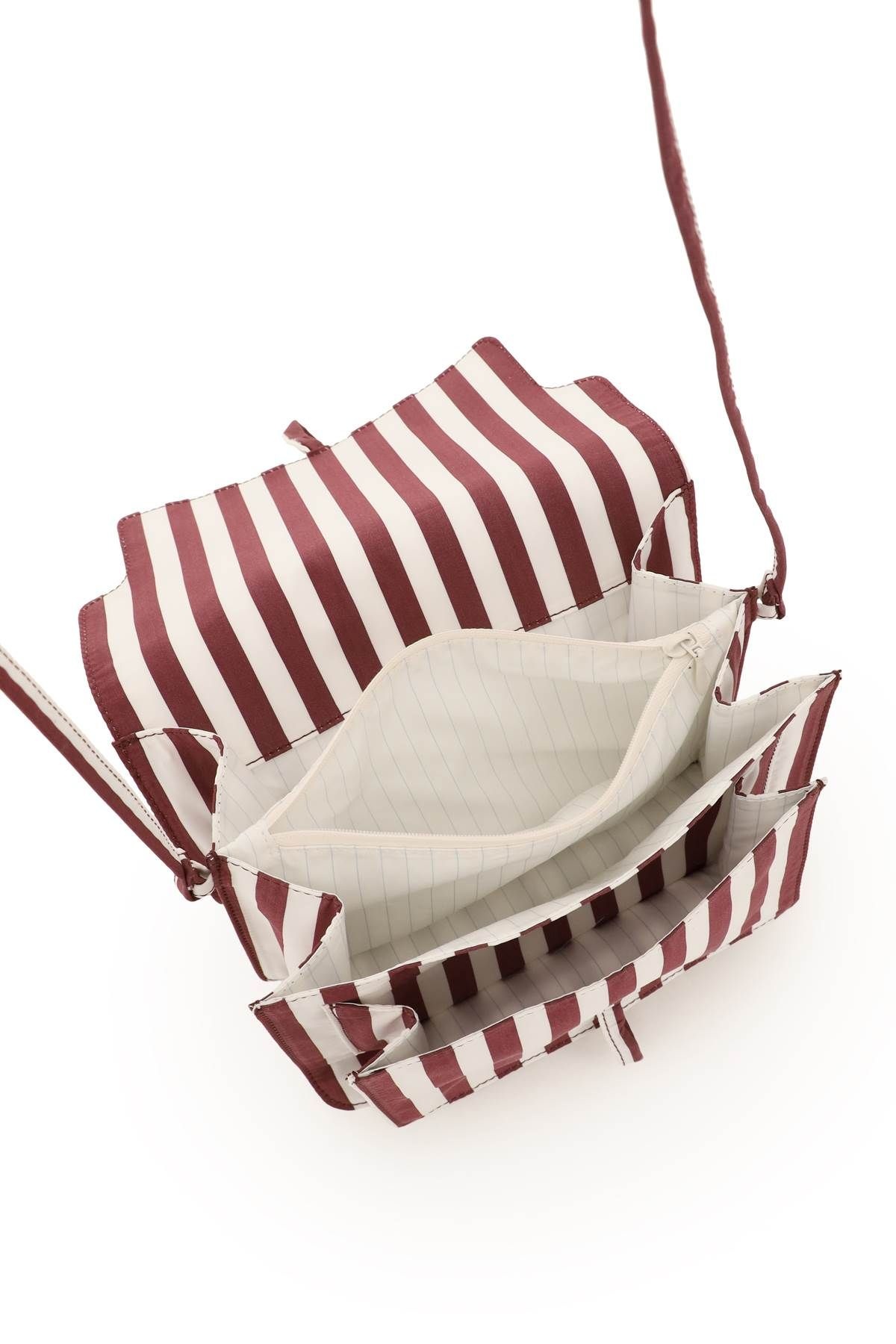 STRIPED CANVAS MEDIUM TRUNK BAG - 4