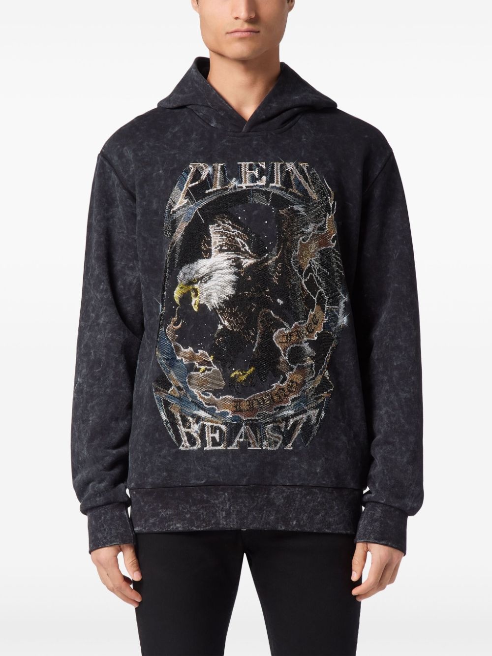 logo-embellished hoodie - 3