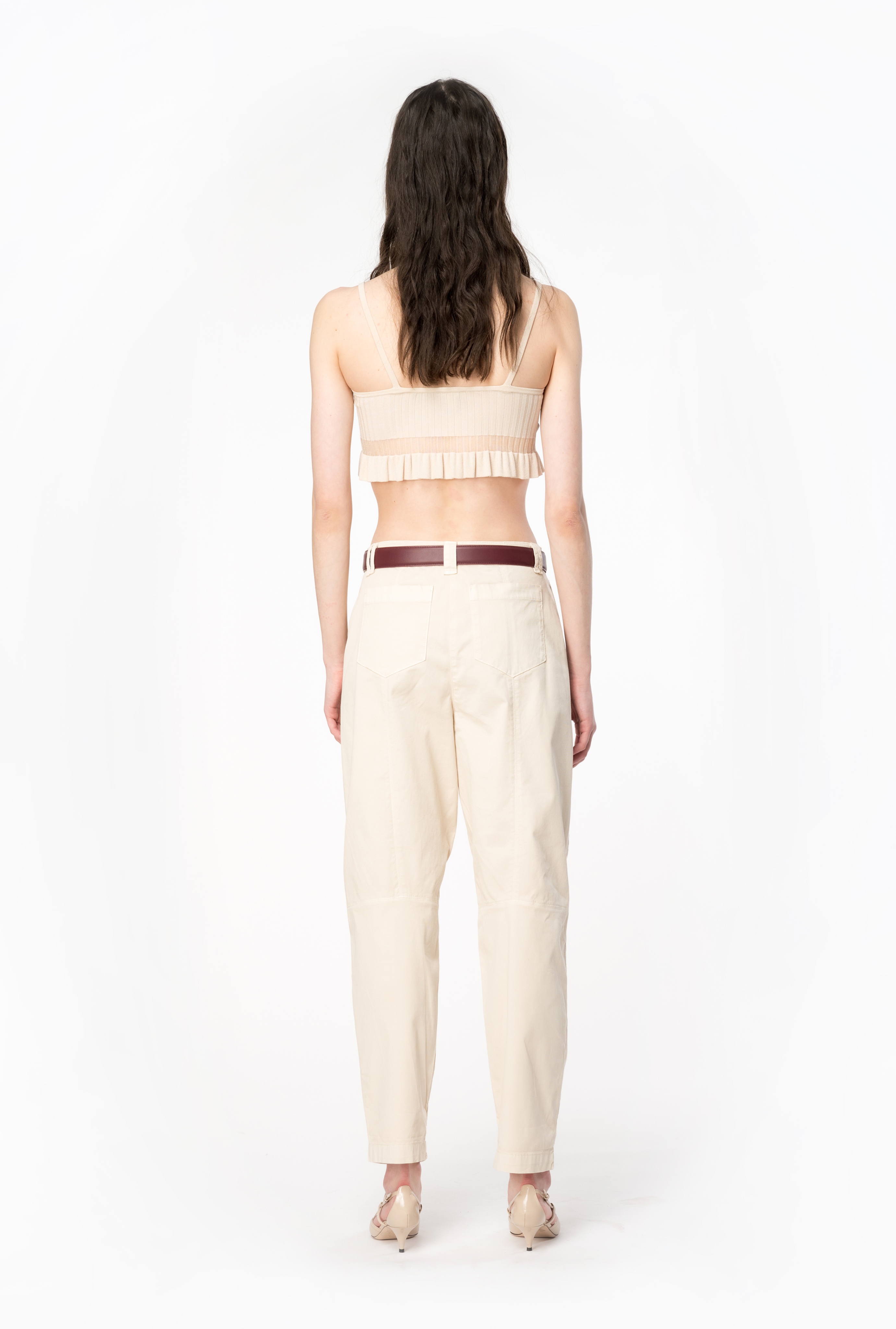 CAVALRY FABRIC CARROT TROUSERS - 5