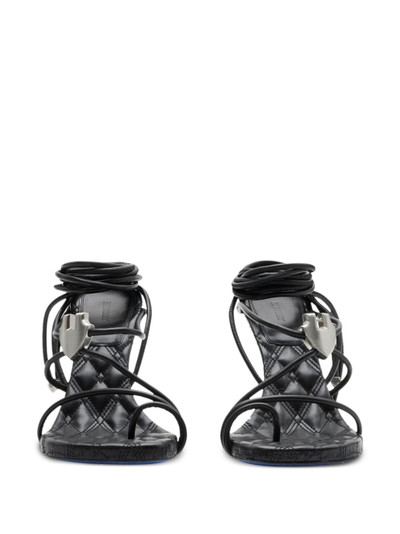 Burberry Ivy Shield leather sandals outlook