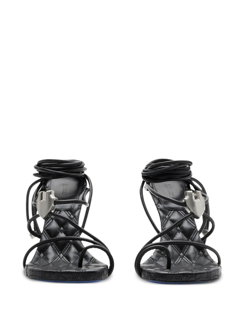 Burberry Ivy Shield leather sandals outlook