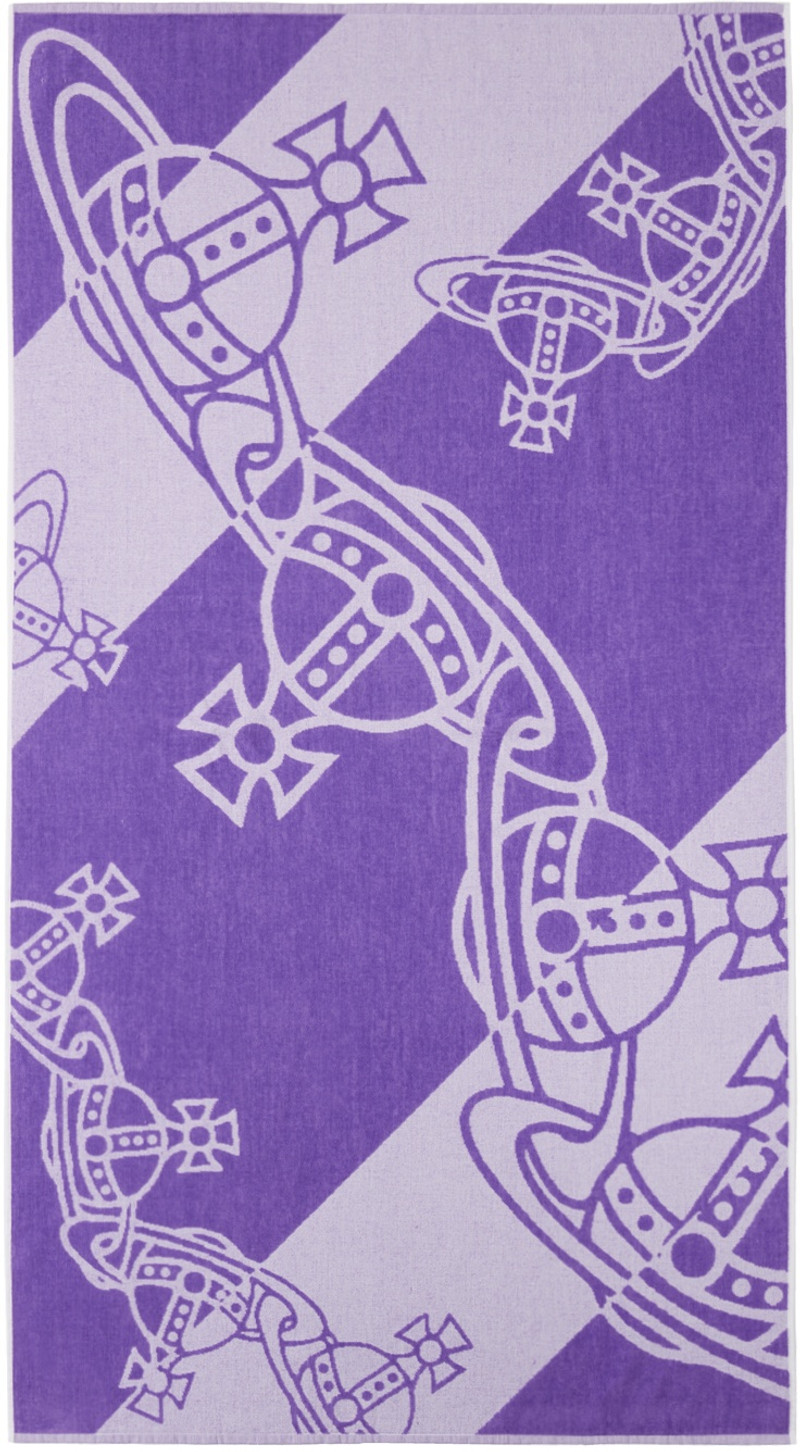 Purple Chain Orb Beach Towel 1