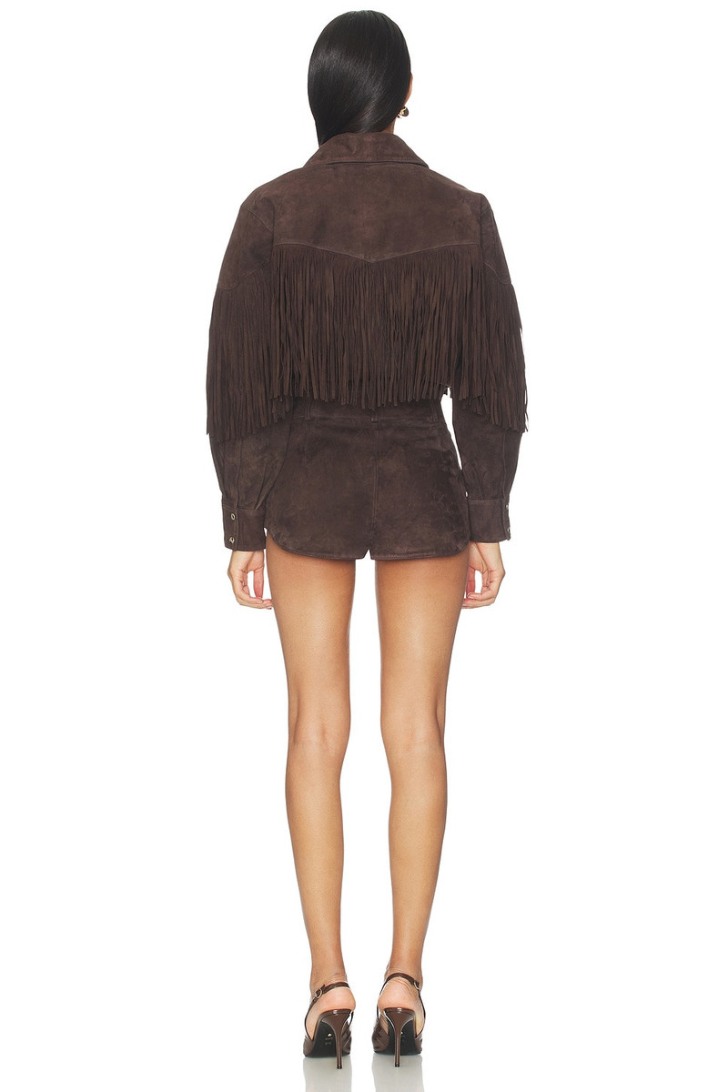 RETROFÊTE Araminta Suede Romper outlook