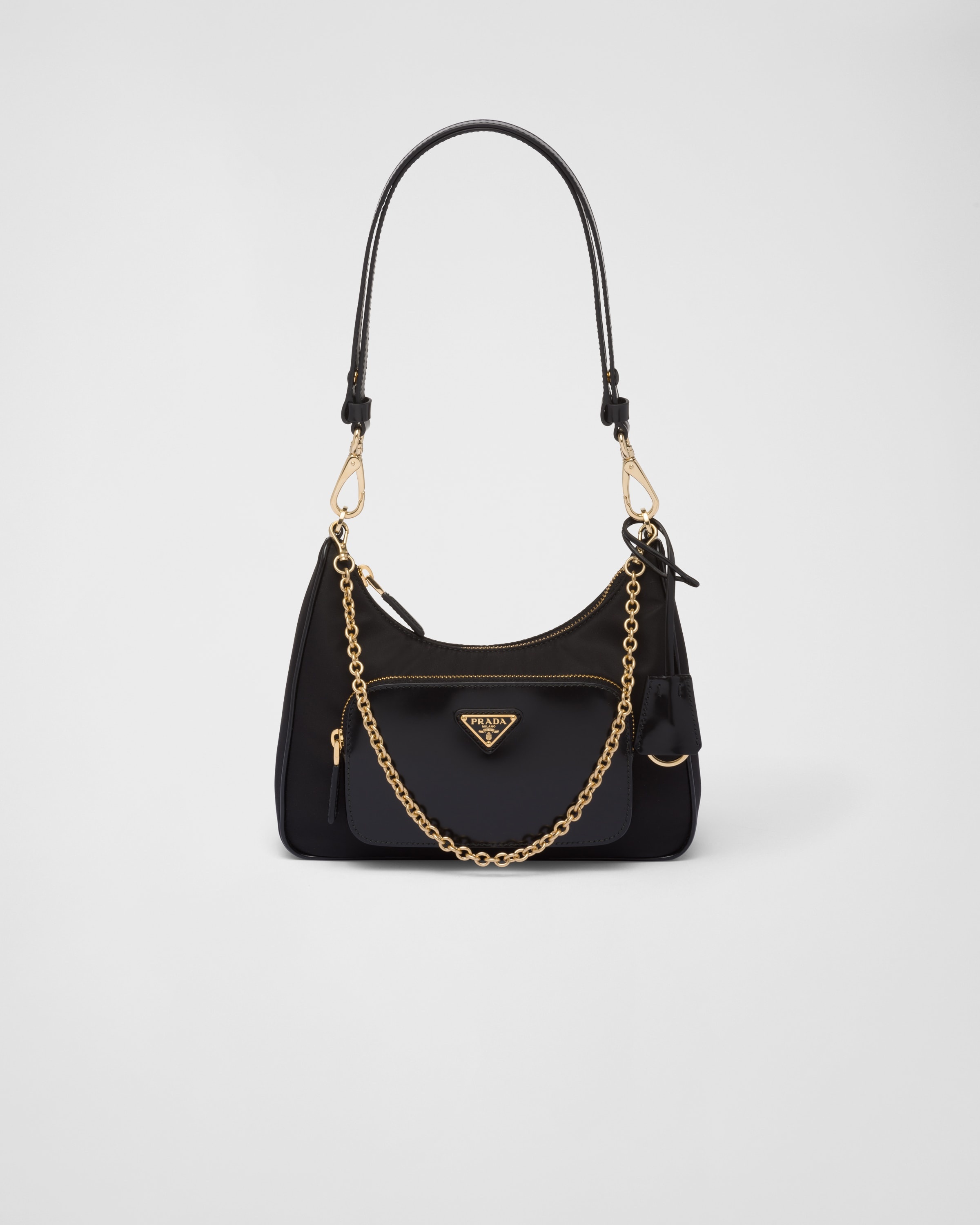 Re Nylon Crossbody Bag in Black - Prada