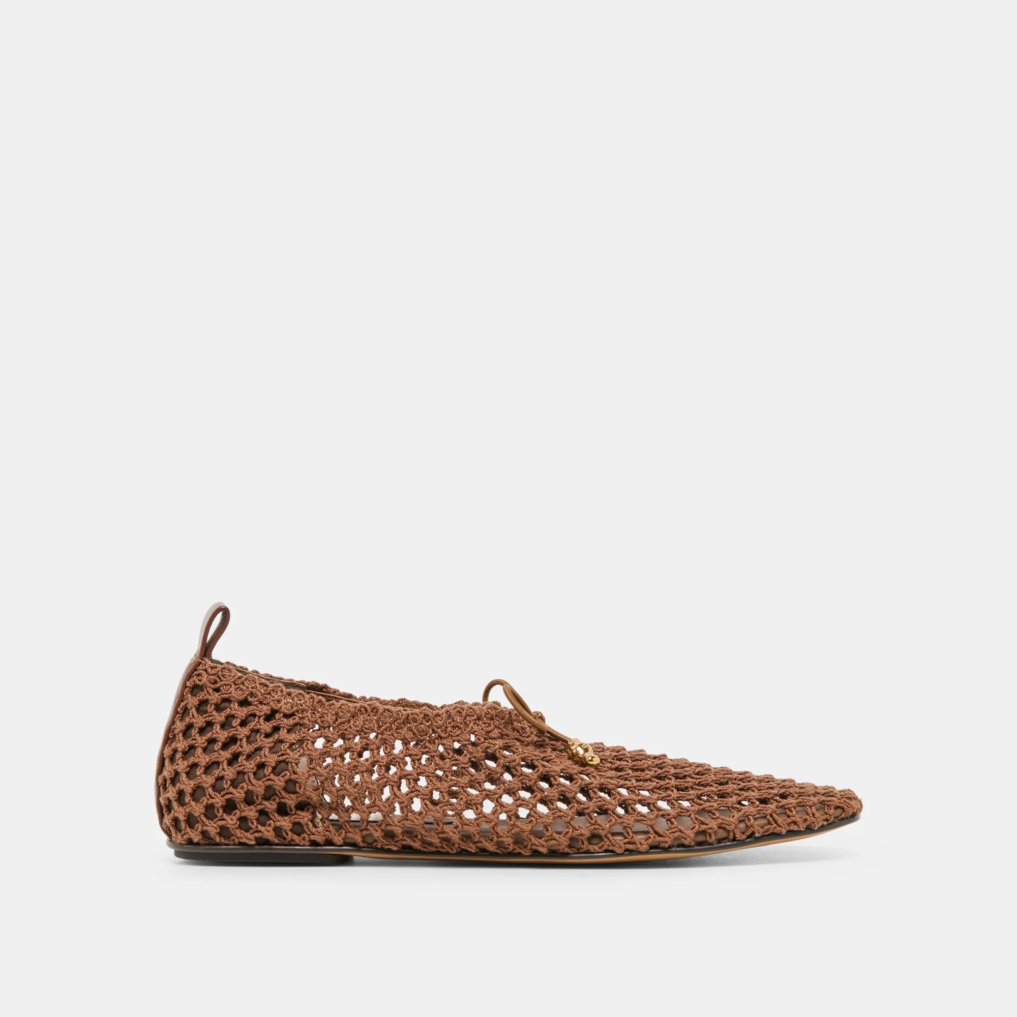 KAYLYN FLATS DK BROWN CROCHET - 1