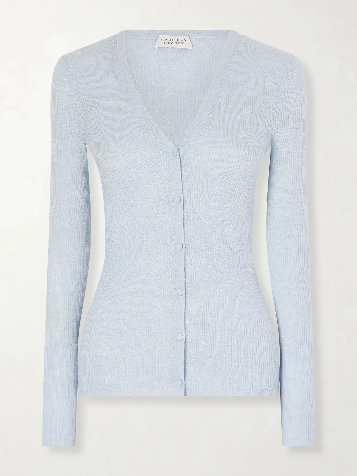 Aiste Ribbed Cashmere, Silk And Hemp-blend Cardigan - 1