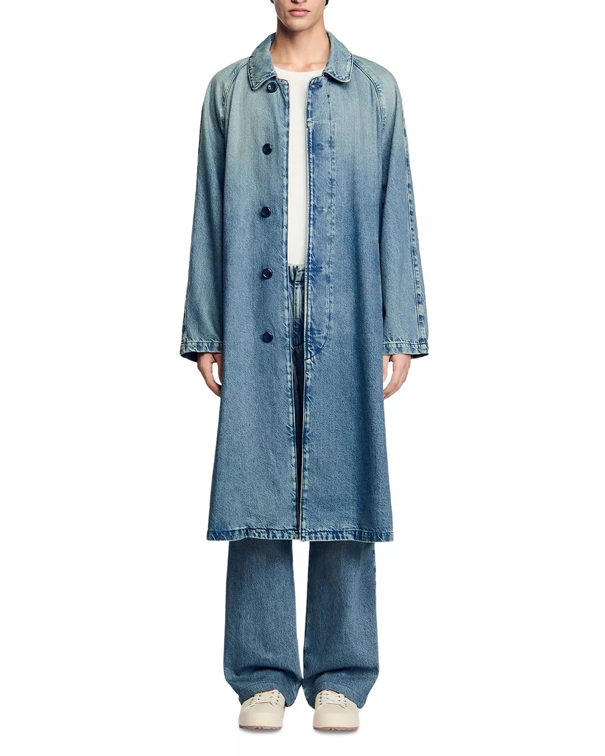 Long Denim Coat - 2