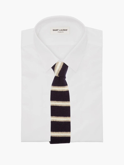 Brunello Cucinelli Striped knitted-cashmere tie outlook