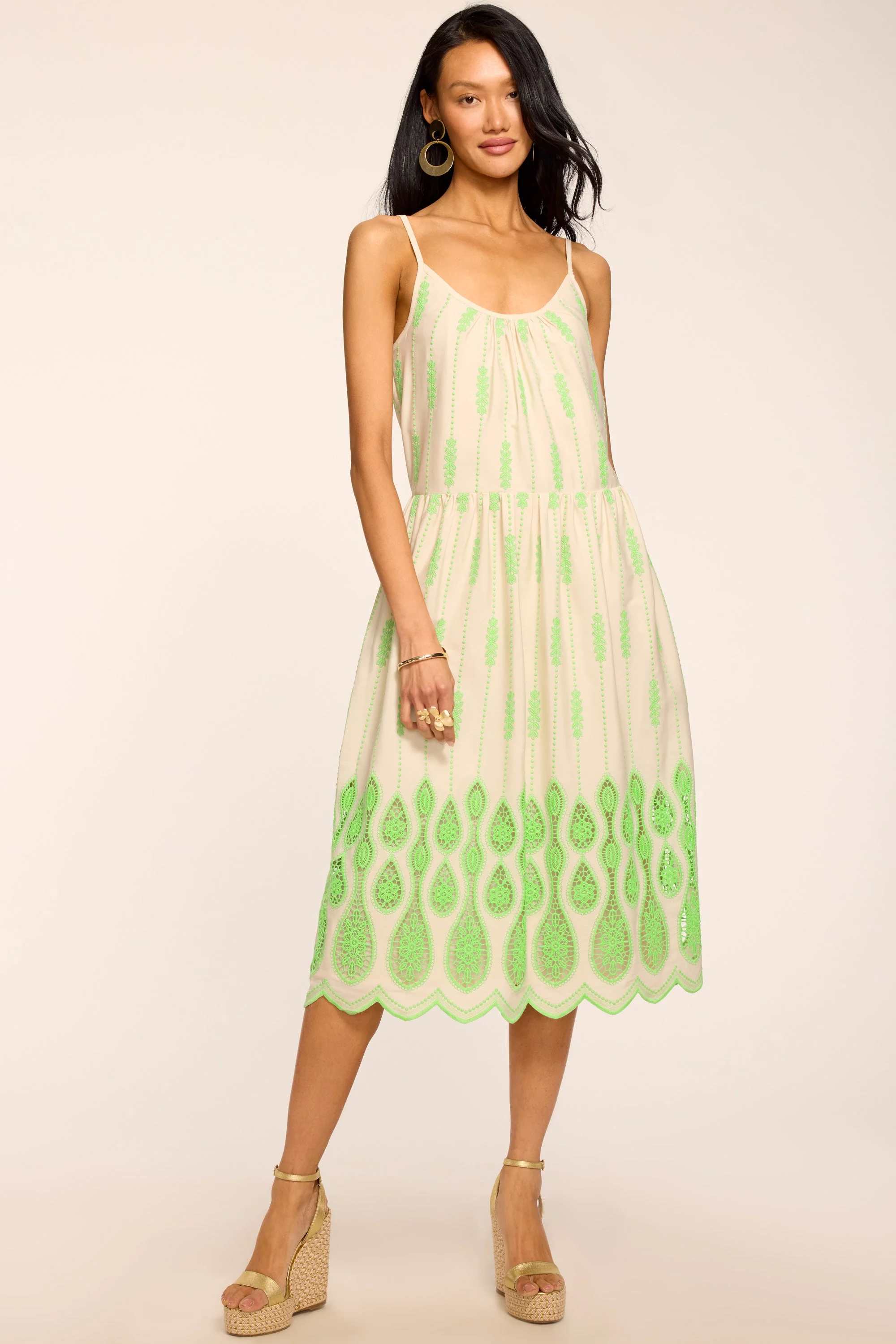 Sandra Embroidered Midi Dress - 1