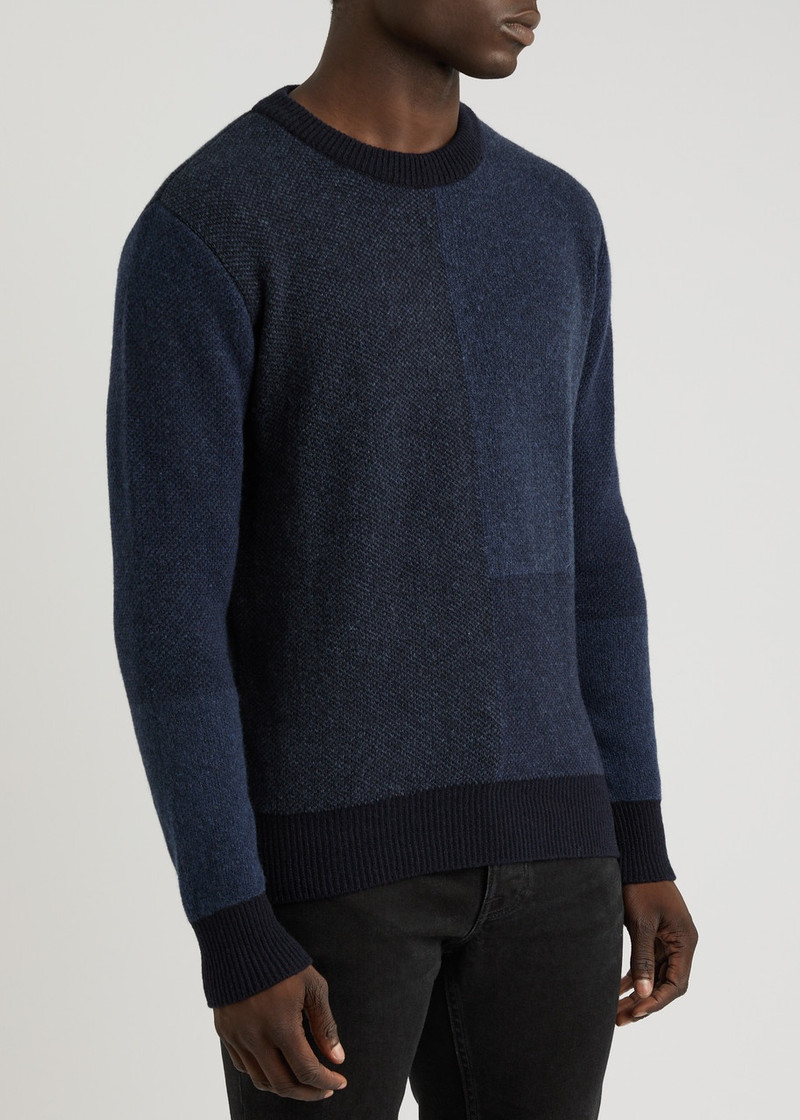 Oliver Spencer Oliver Spencer Blenheim Colour-blocked Wool Jumper outlook