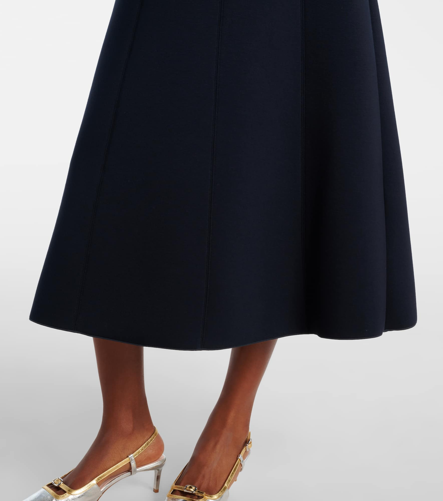 Brunate paneled midi skirt - 5