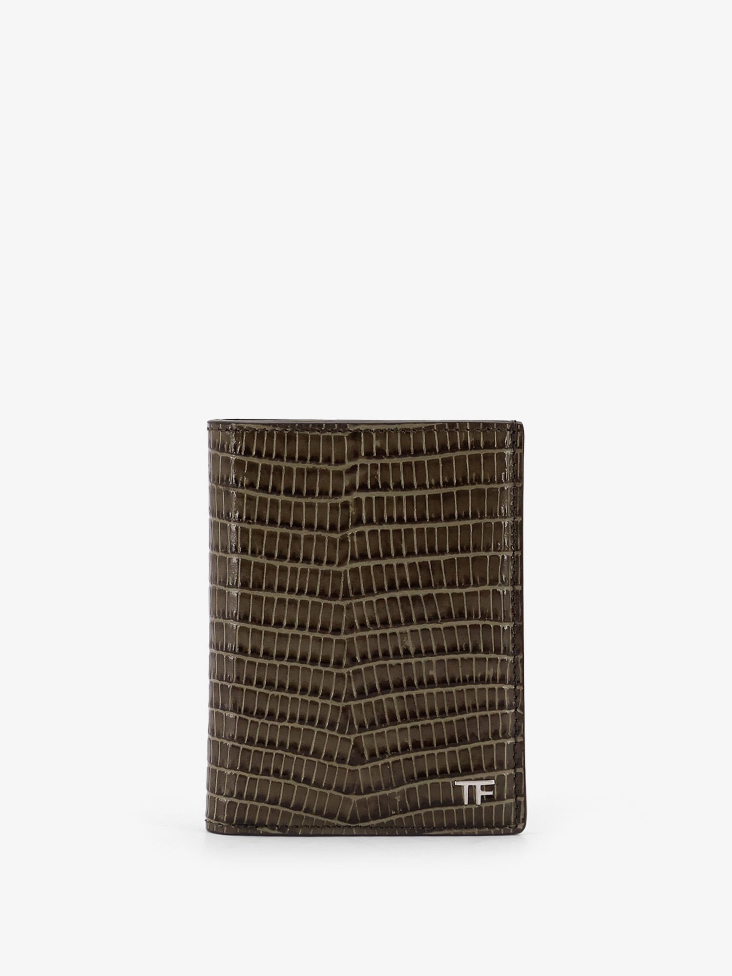 Tom Ford Leather Cardholder With Croco Effect - 1