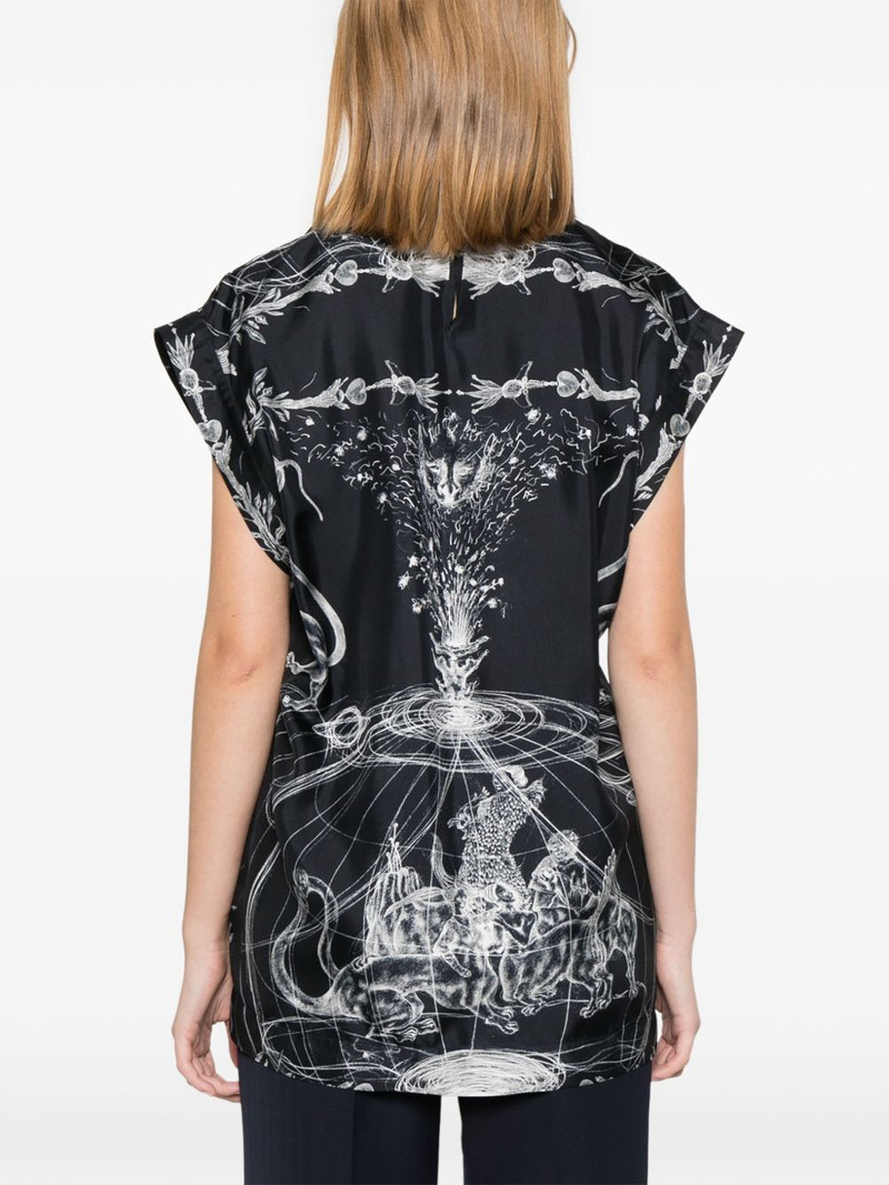 x Benni Bosetto printed silk blouse 4