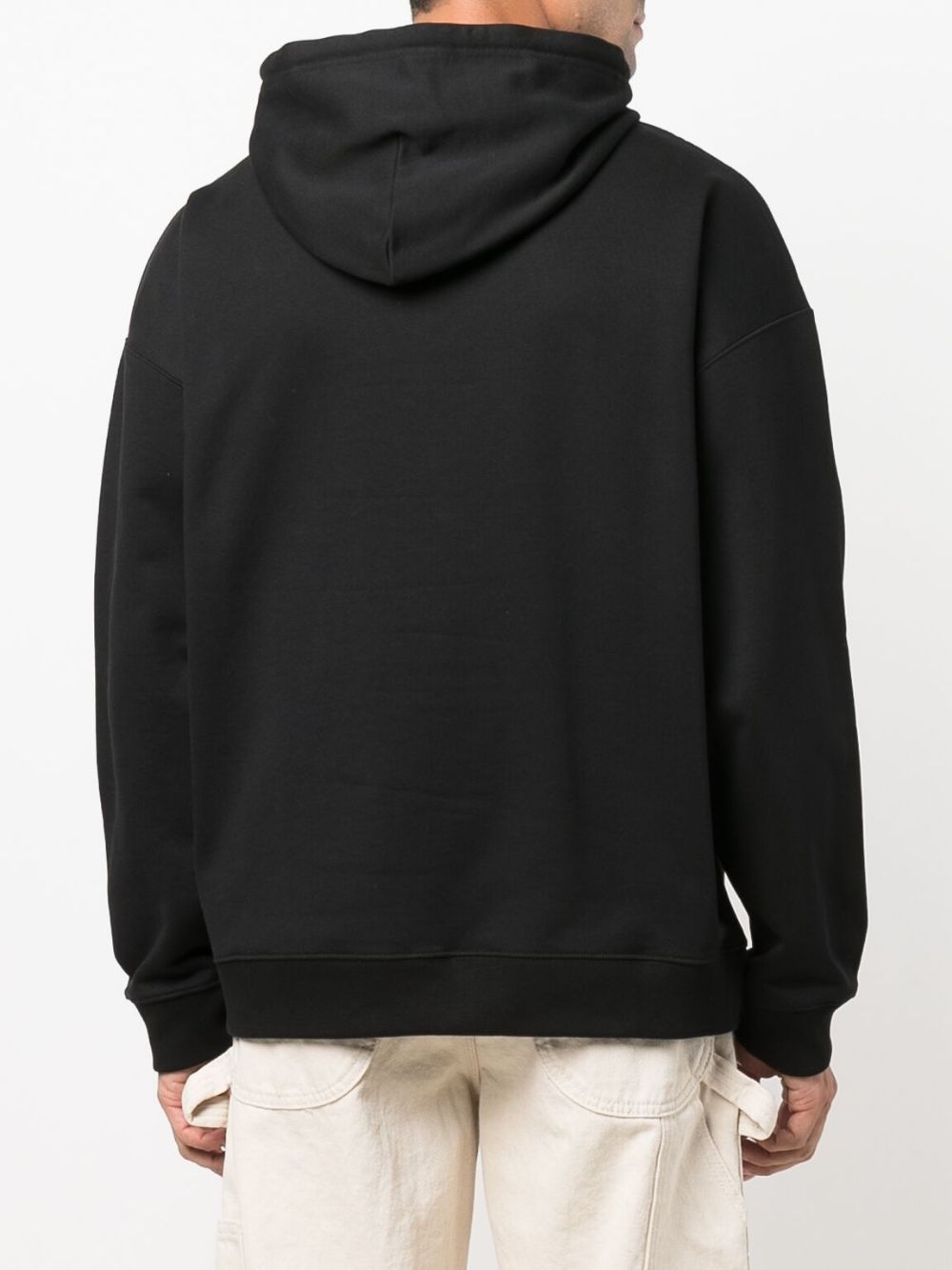 logo-patch drawstring hoodie - 4