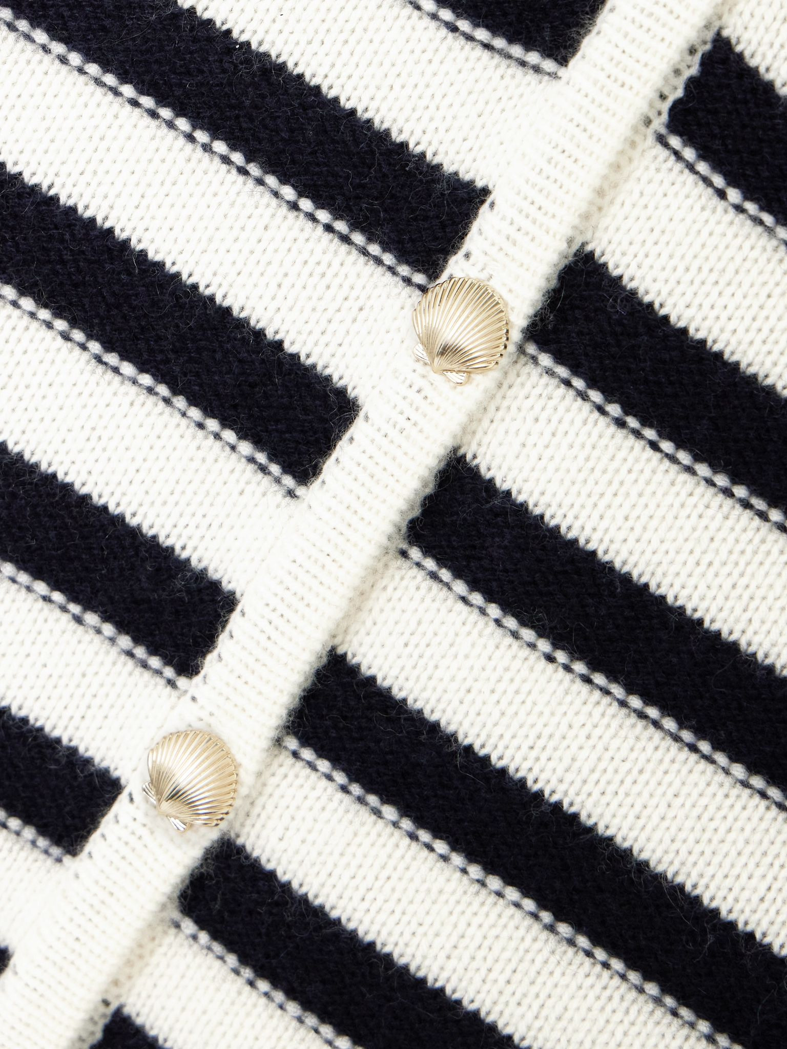 Striped cashmere vest Navy - 4