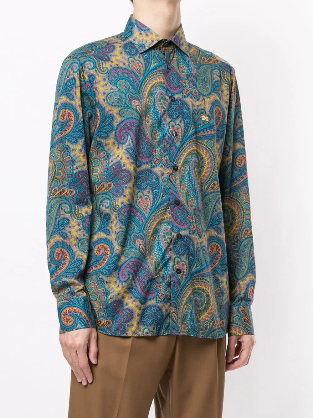 paisley-print cotton shirt - 3