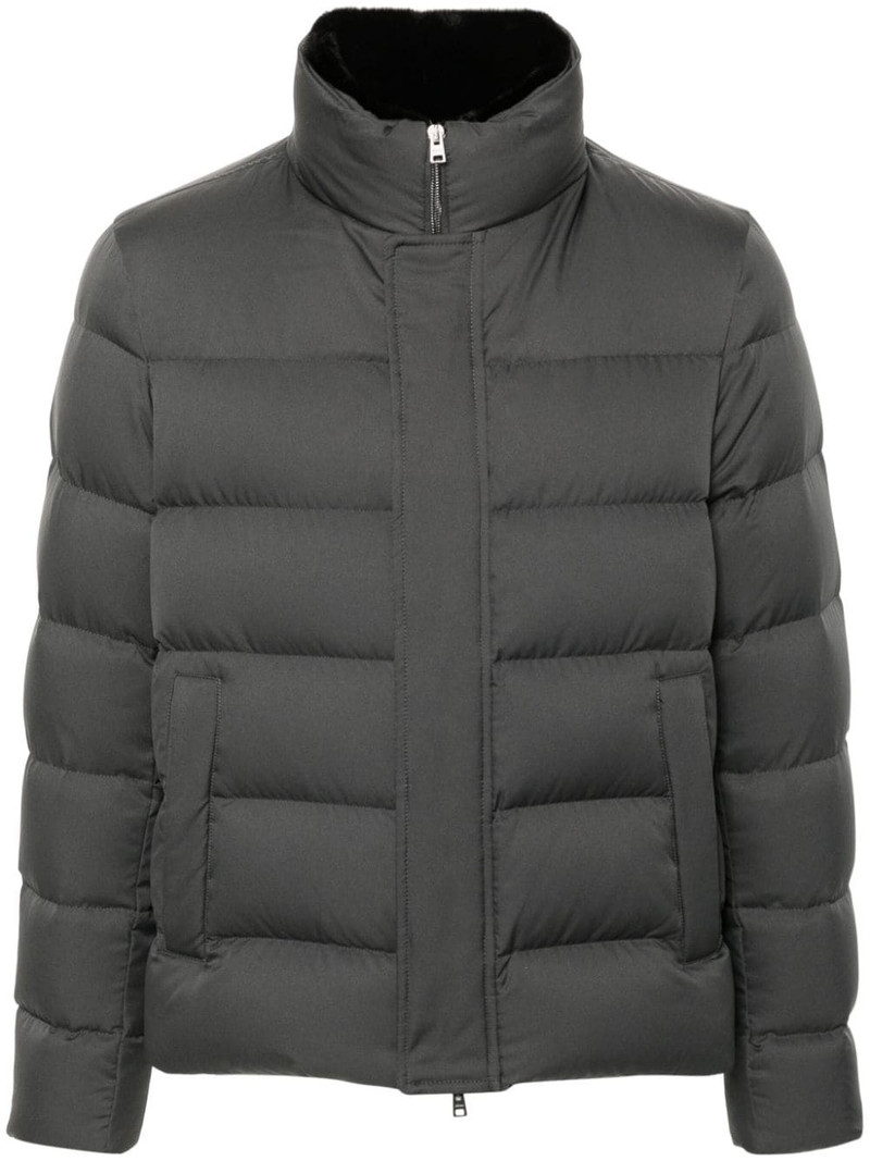logo-plaque puffer jacket 1