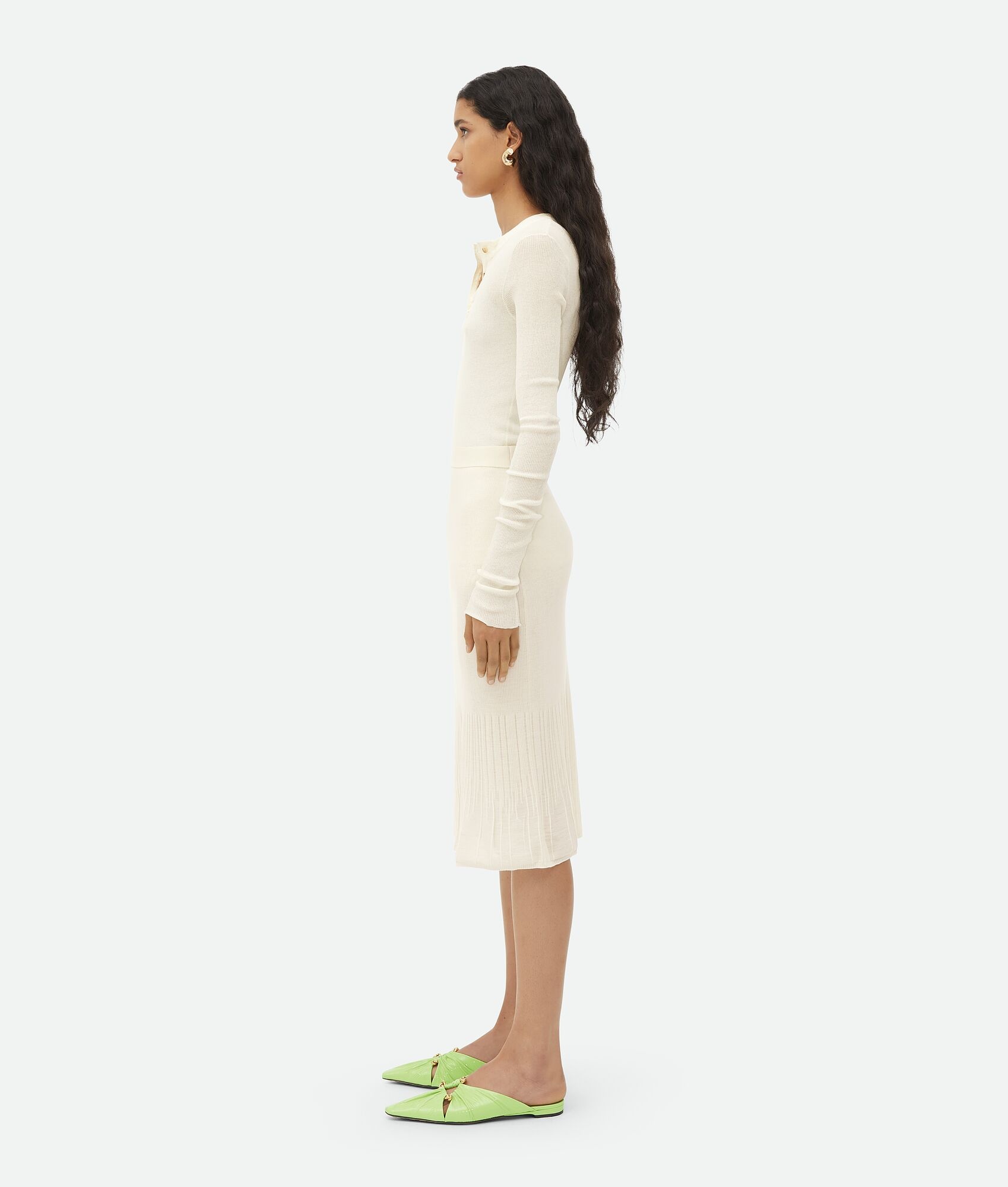 Light Wool Midi Skirt - 2
