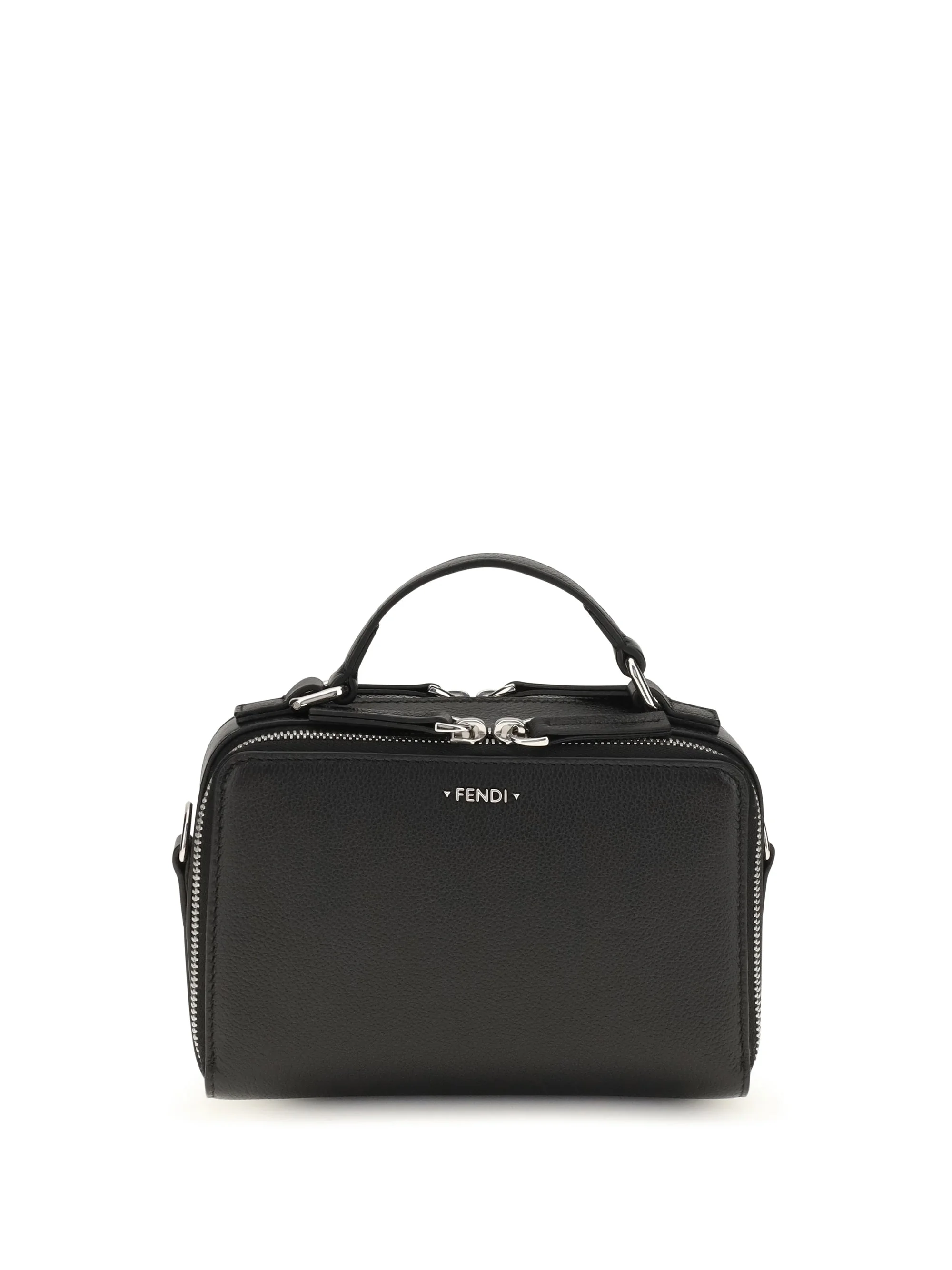 Fendi Calfskin Phone Holder Handbag Nero - 1