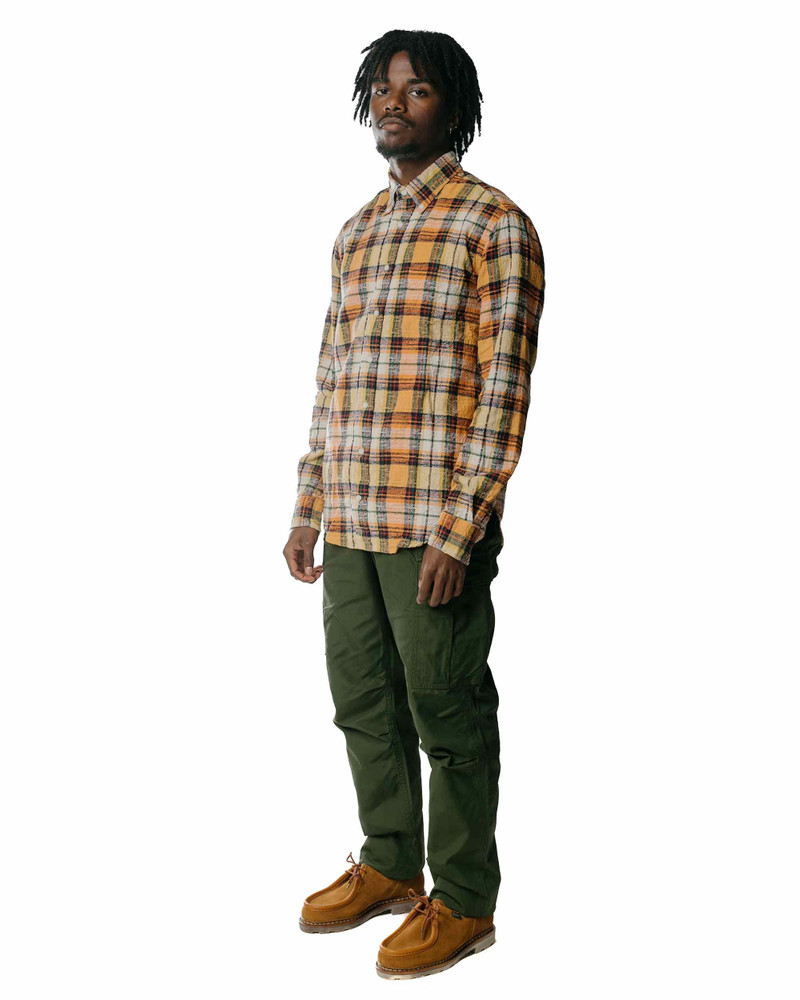 Orange Broken Dobby Plaid Shirt 4