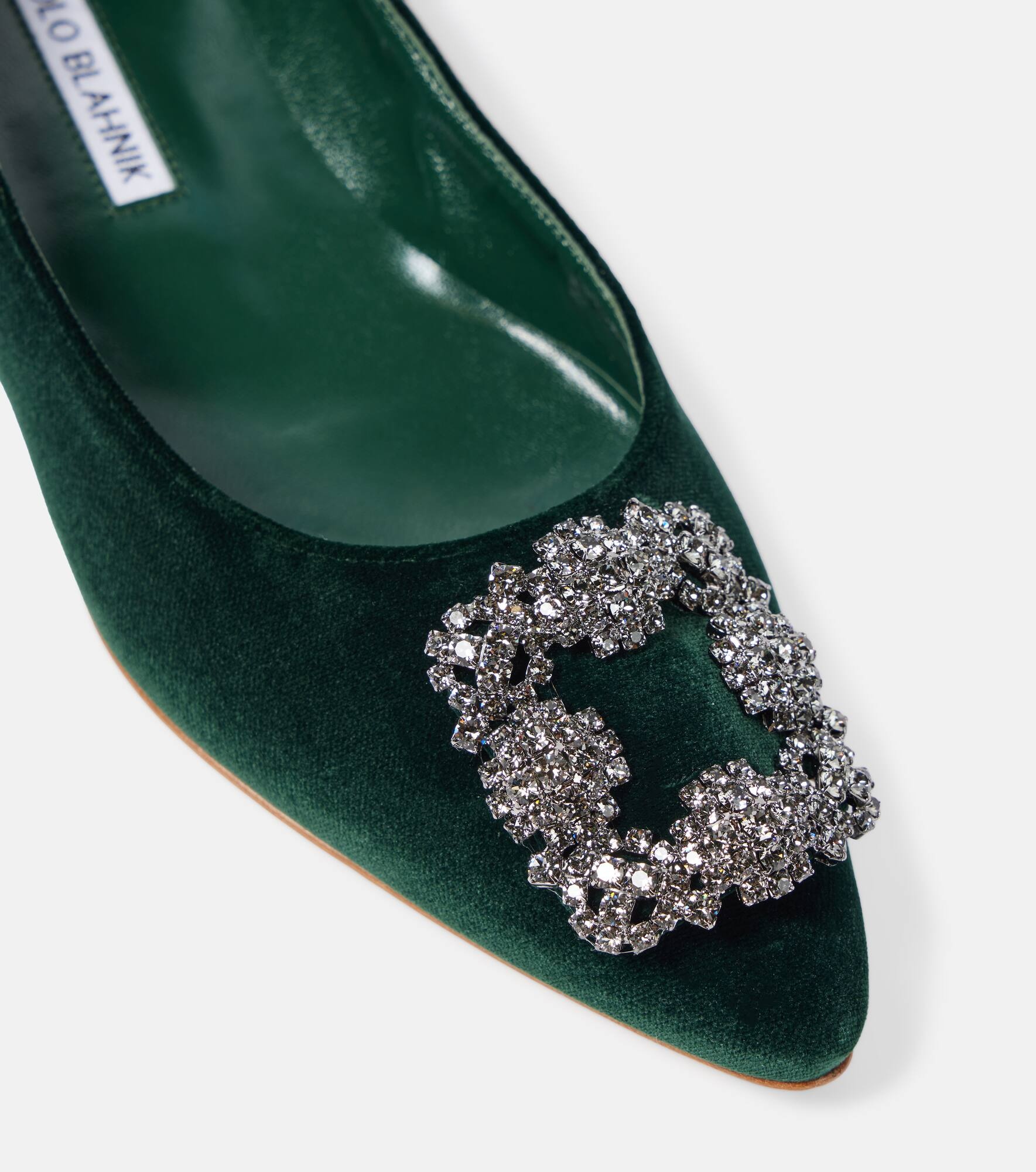 Hangisi embellished velvet ballet flats - 6