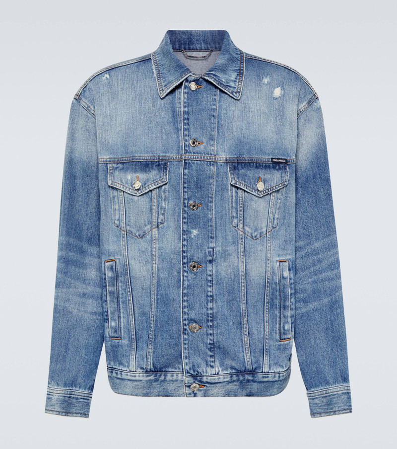 Distressed denim jacket - 1