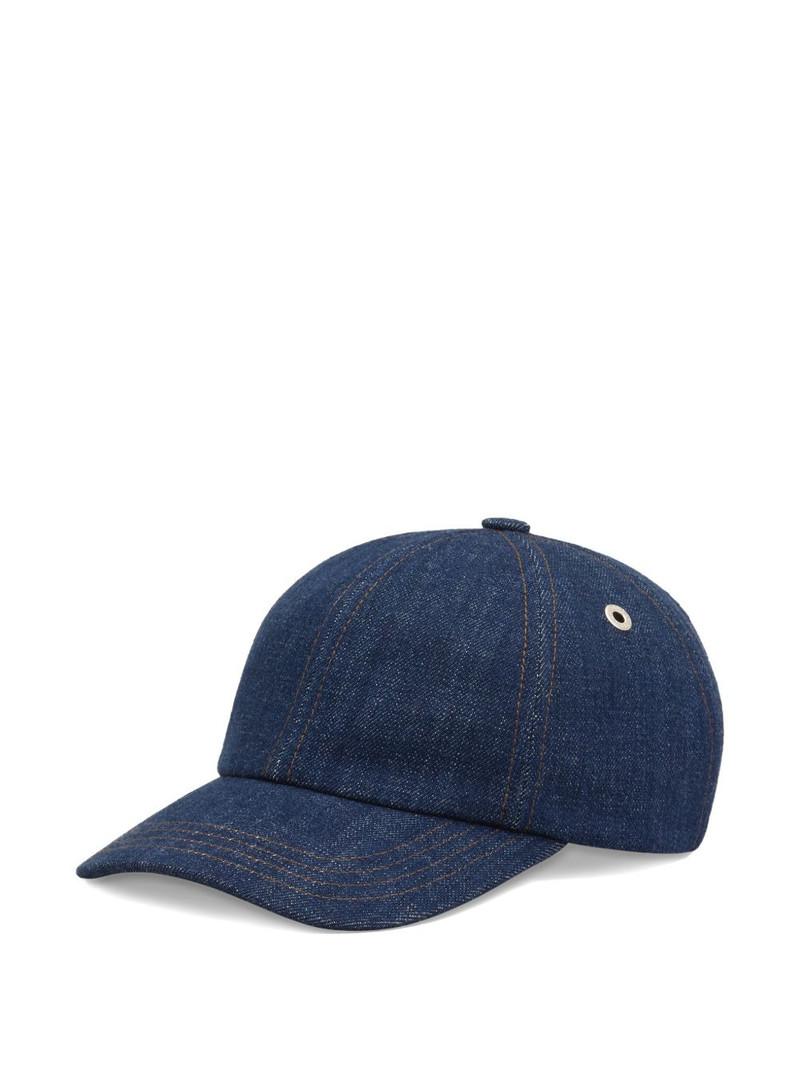AMI Paris denim side-patch cap outlook