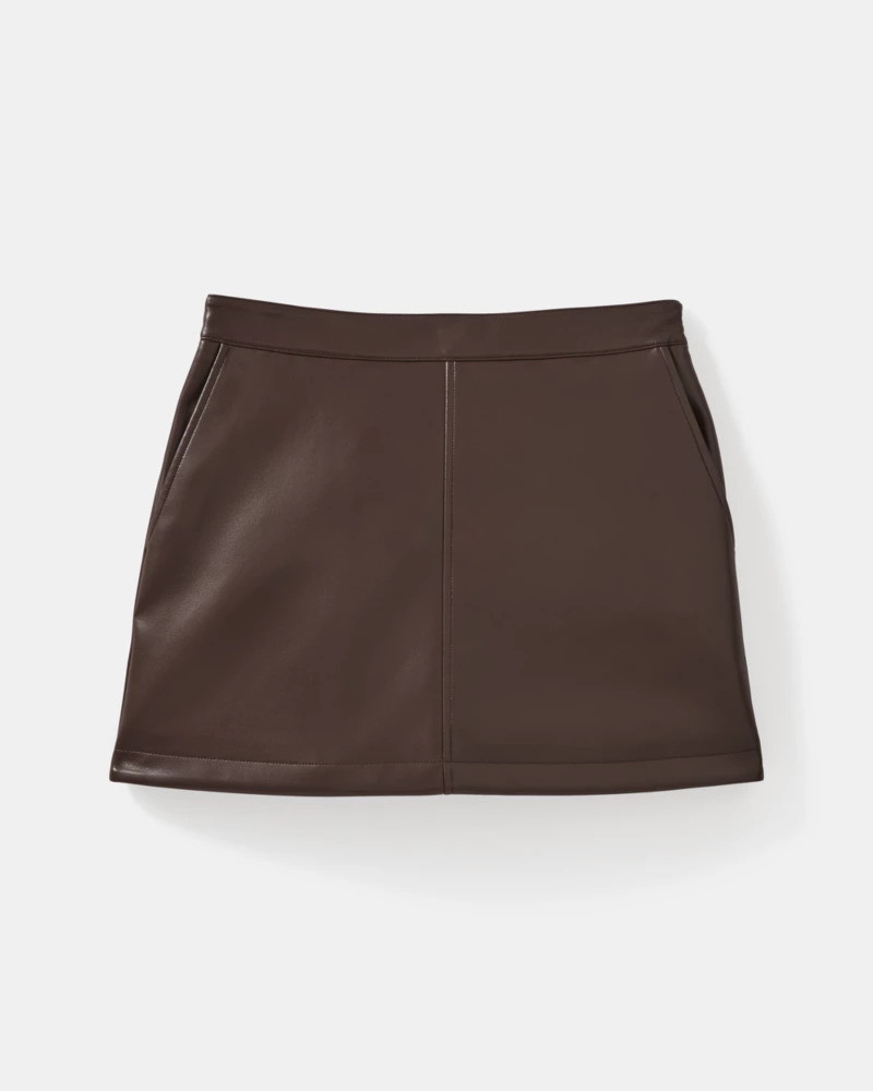 Faux Nappa Mini Skirt 1