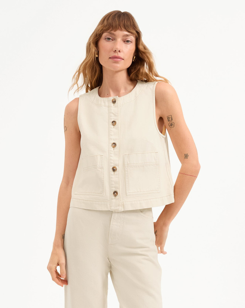 VERONICA BEARD ORDING DENIM VEST outlook