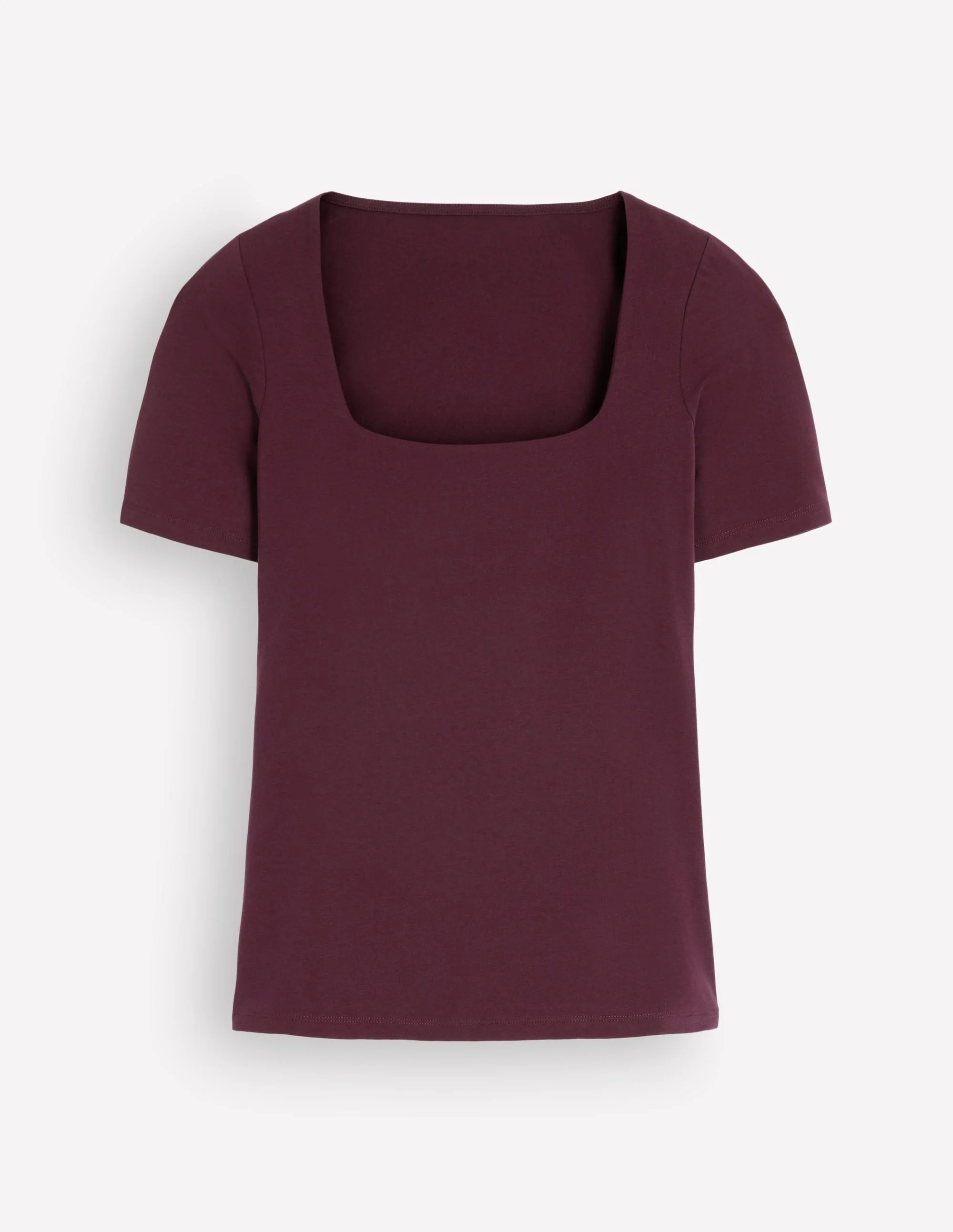 Brooke Double Layer T-shirt-Dark Cherry - 1
